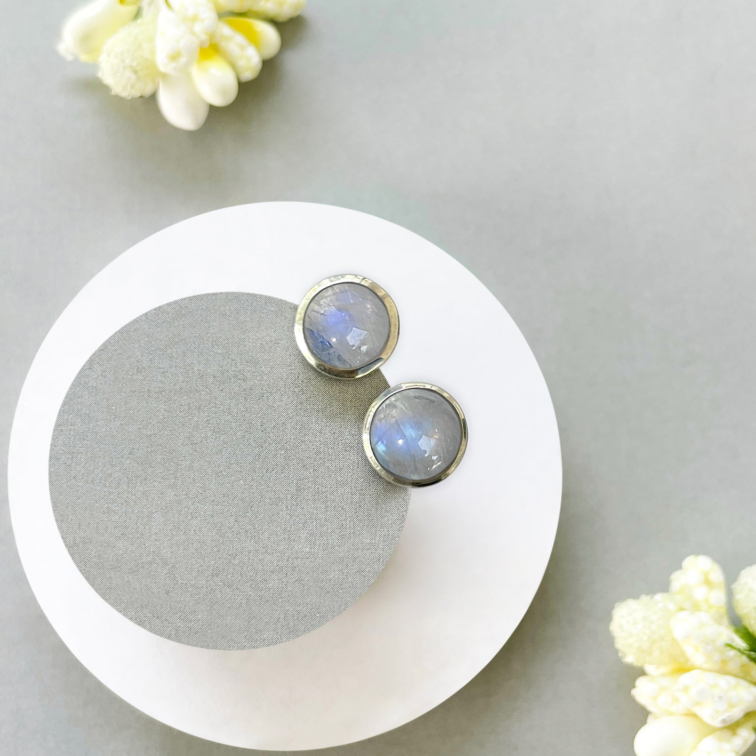 Moonstone Stud Earring-(RBM-SE-724.)