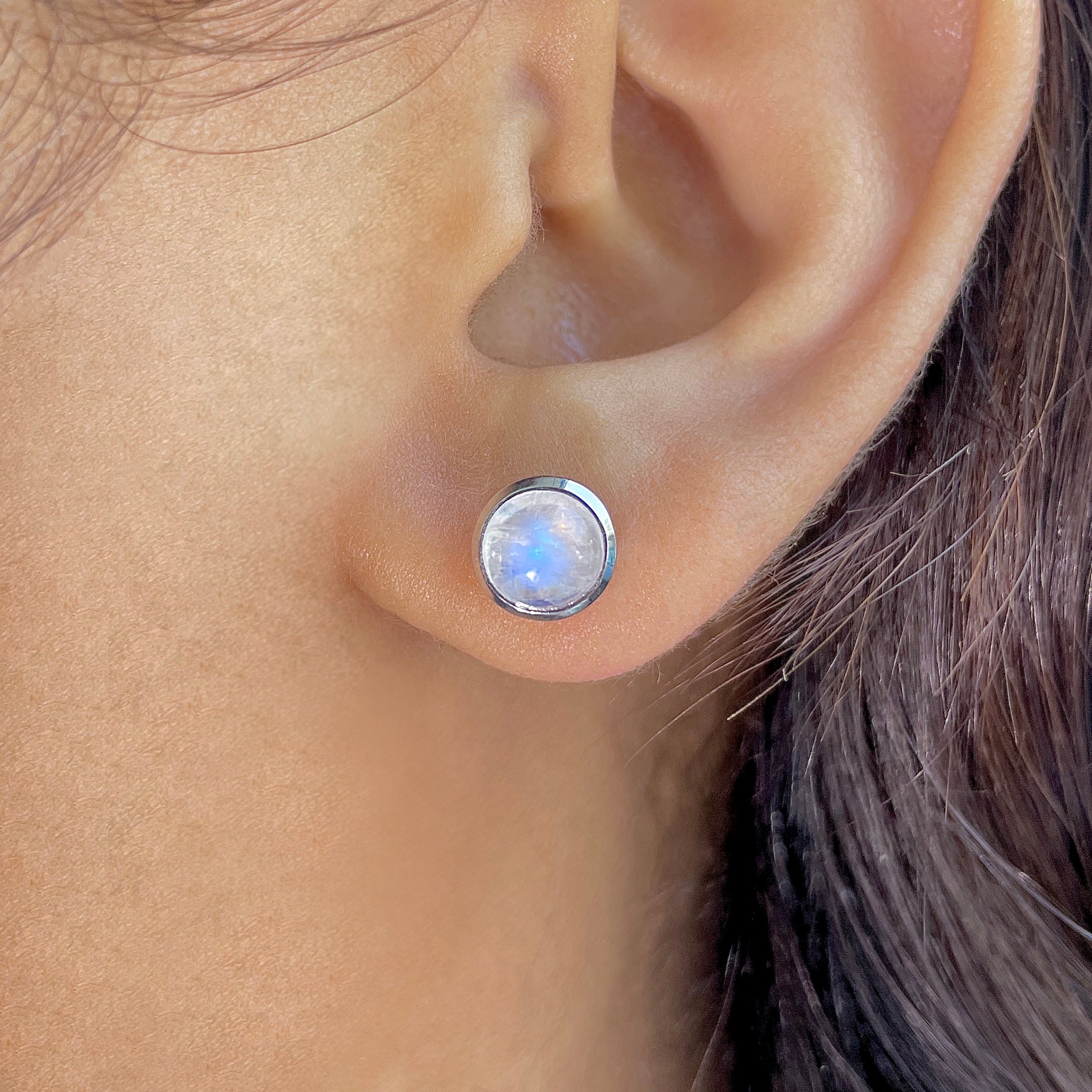 Moonstone Stud Earring-(RBM-SE-724.)