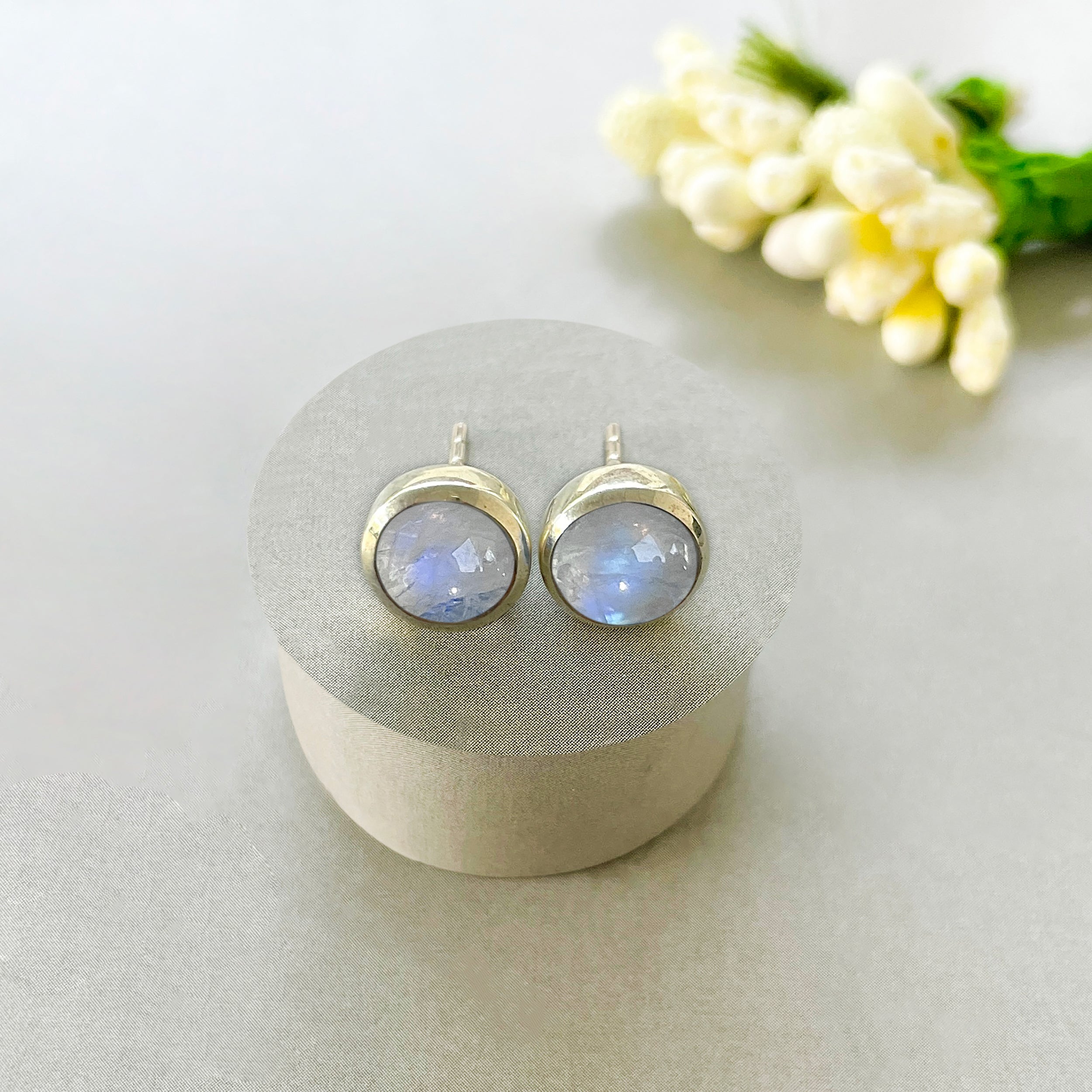 Moonstone Stud Earring-(RBM-SE-724.)