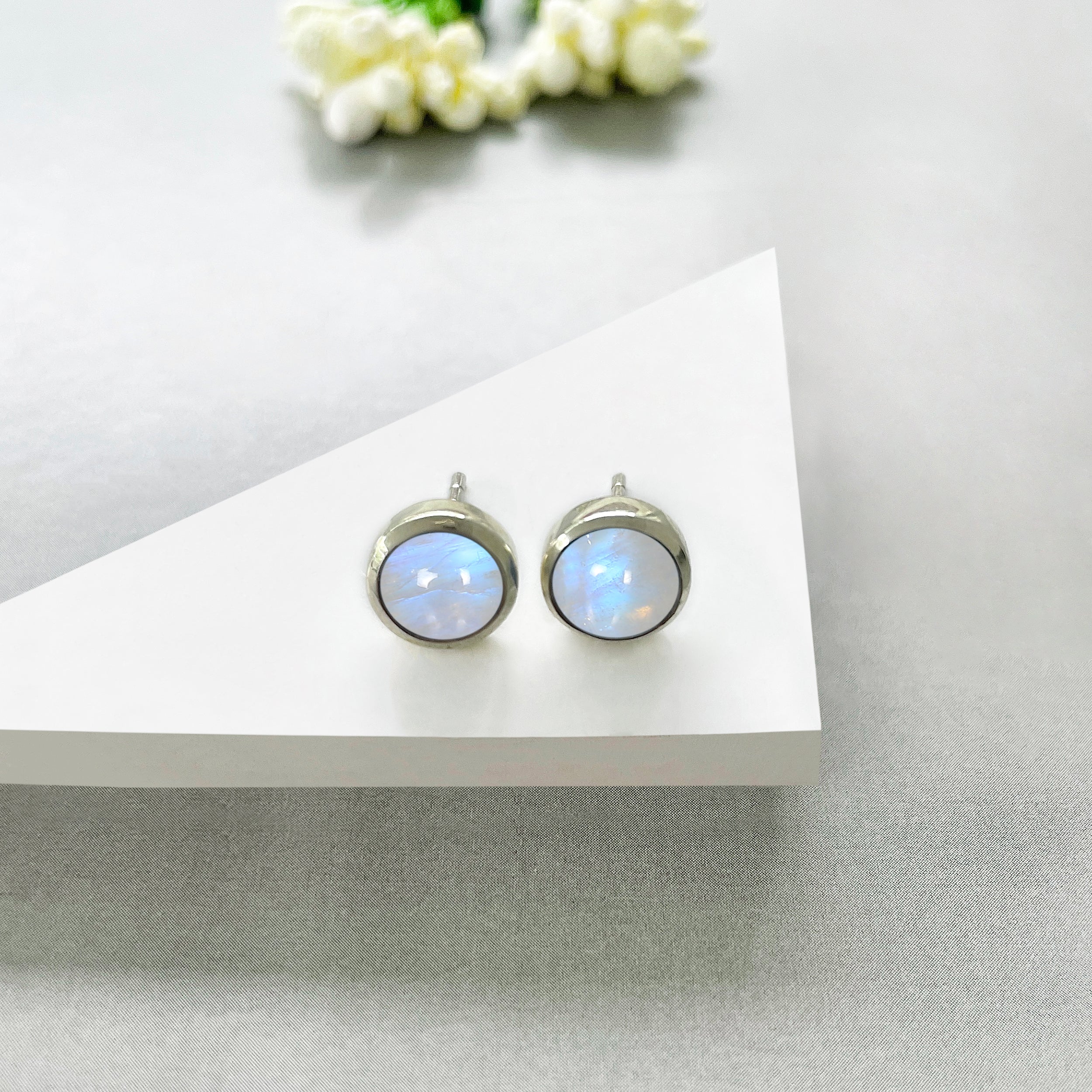 Moonstone Stud Earring-(RBM-SE-724.)