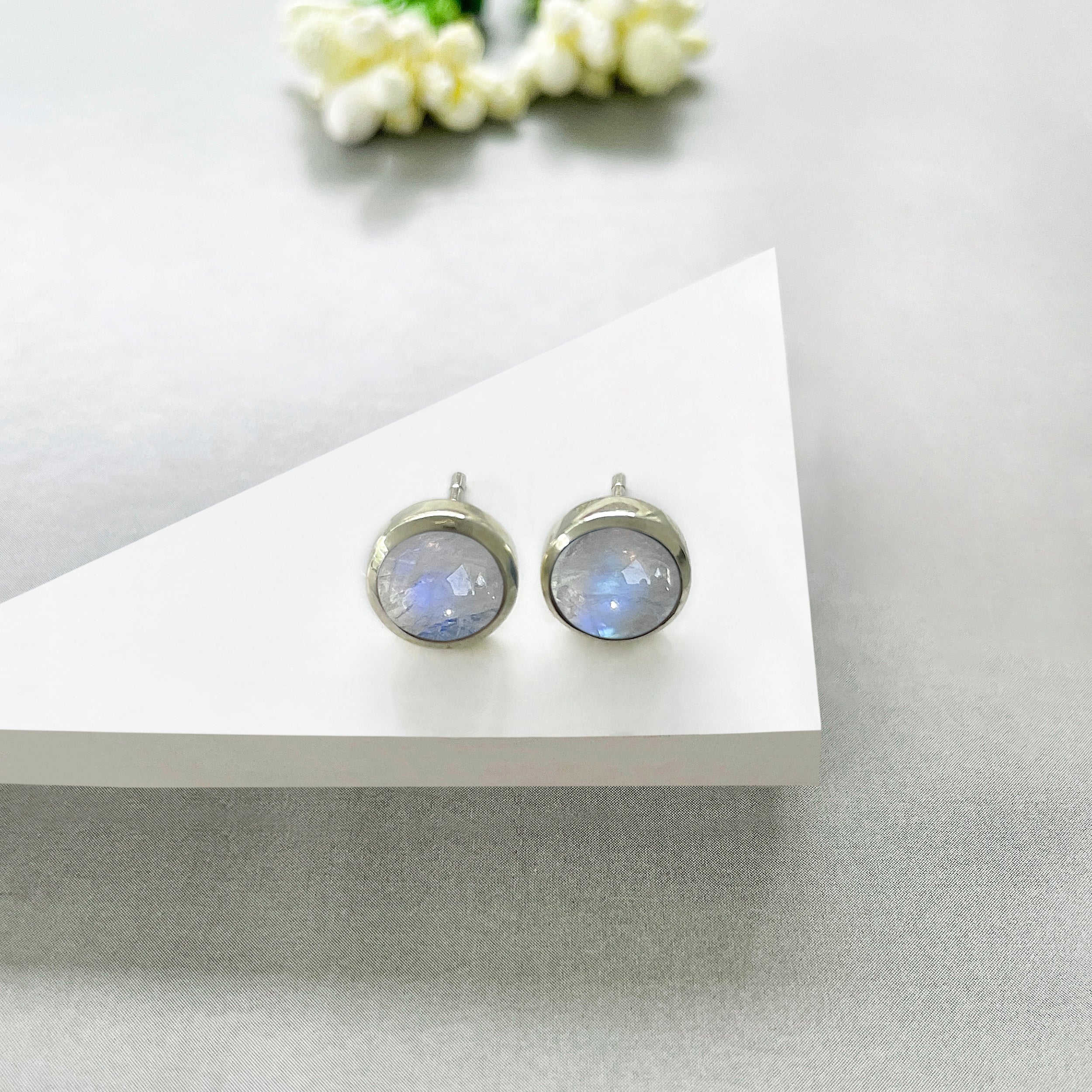 Moonstone Stud Earring-(RBM-SE-724.)
