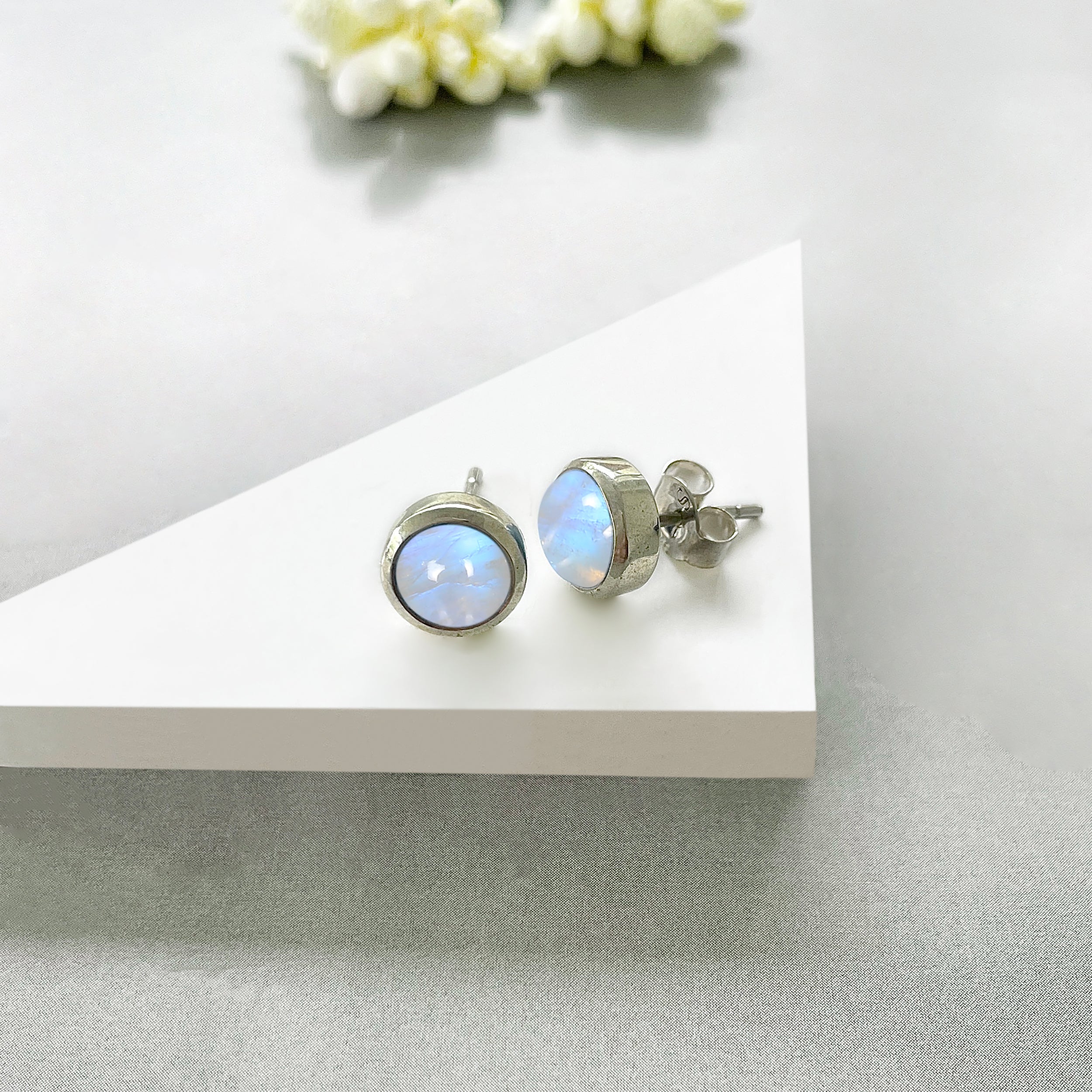 Moonstone Stud Earring-(RBM-SE-724.)