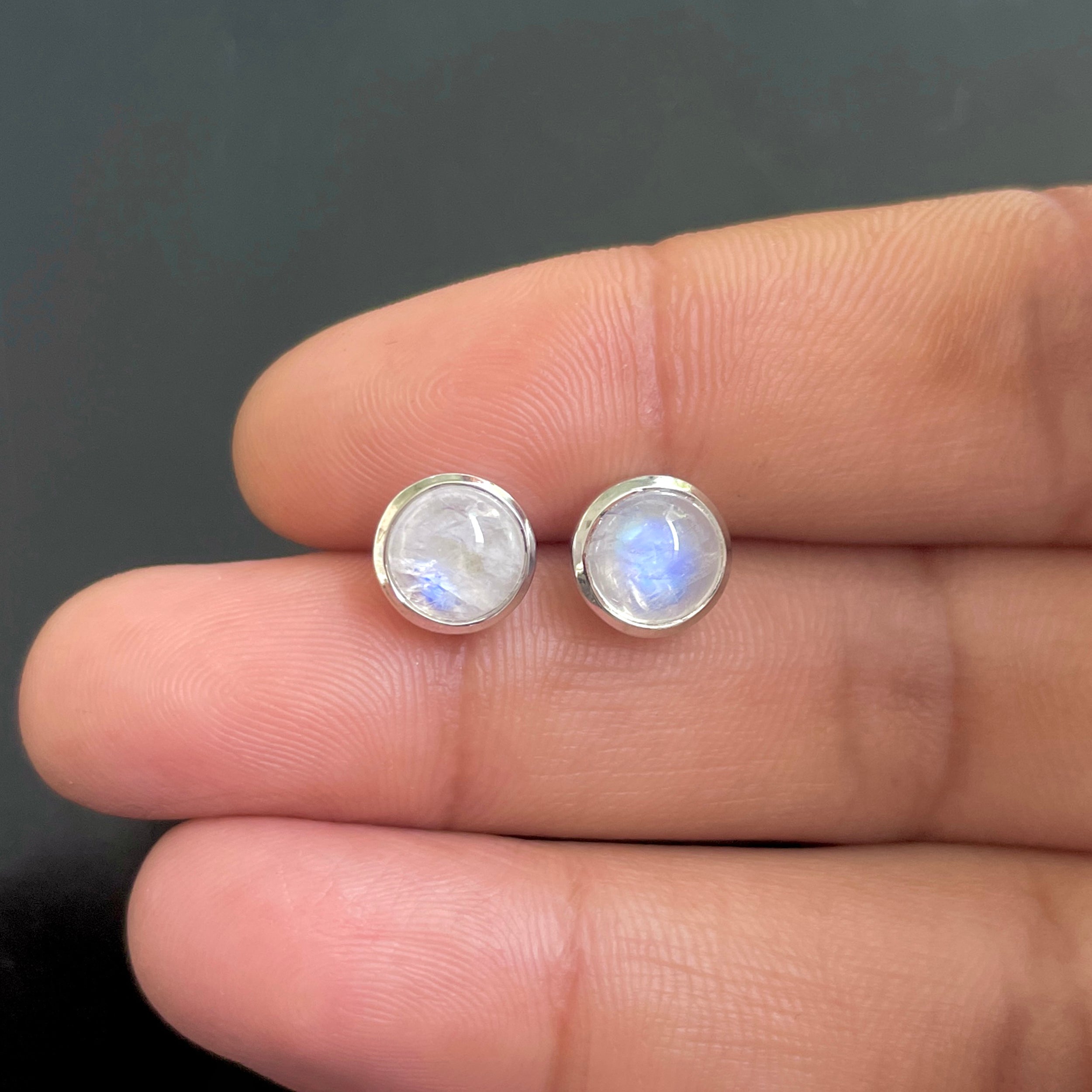 Moonstone Stud Earring-(RBM-SE-724.)