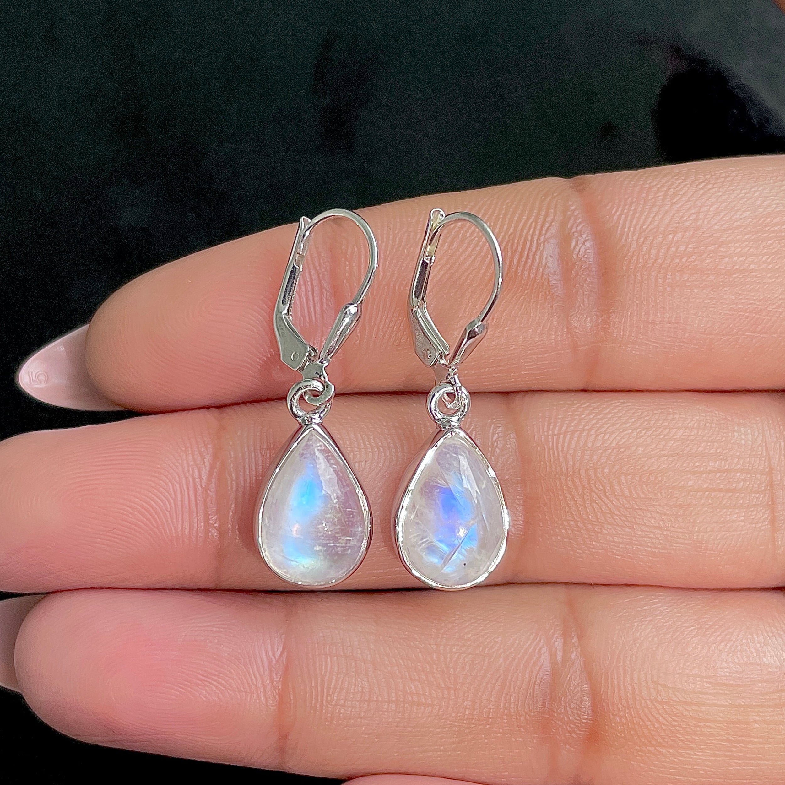 Moonstone Leverback Earring-(RBM-SE-729.)