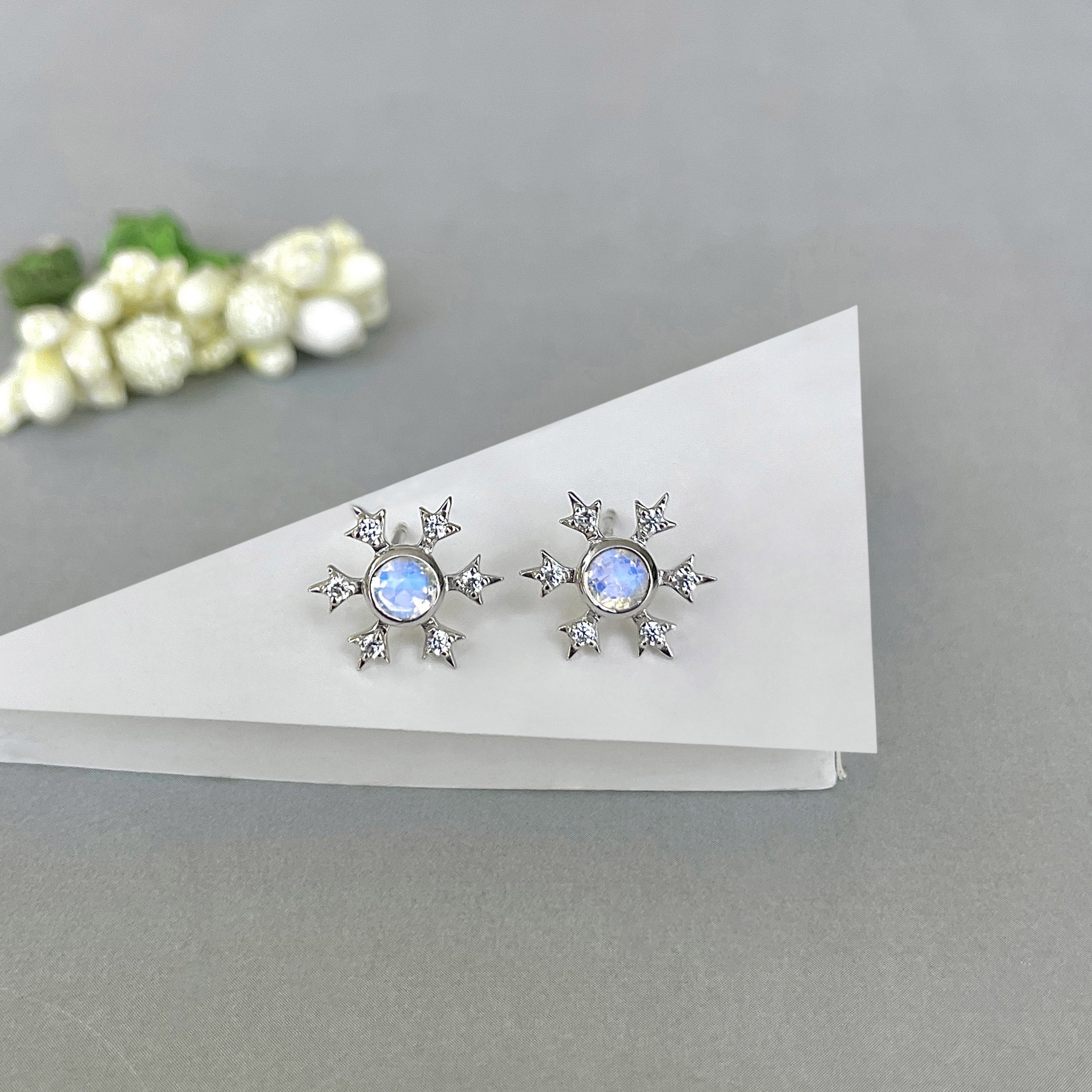 Moonstone Stud Earring-(RBM-SE-854.)