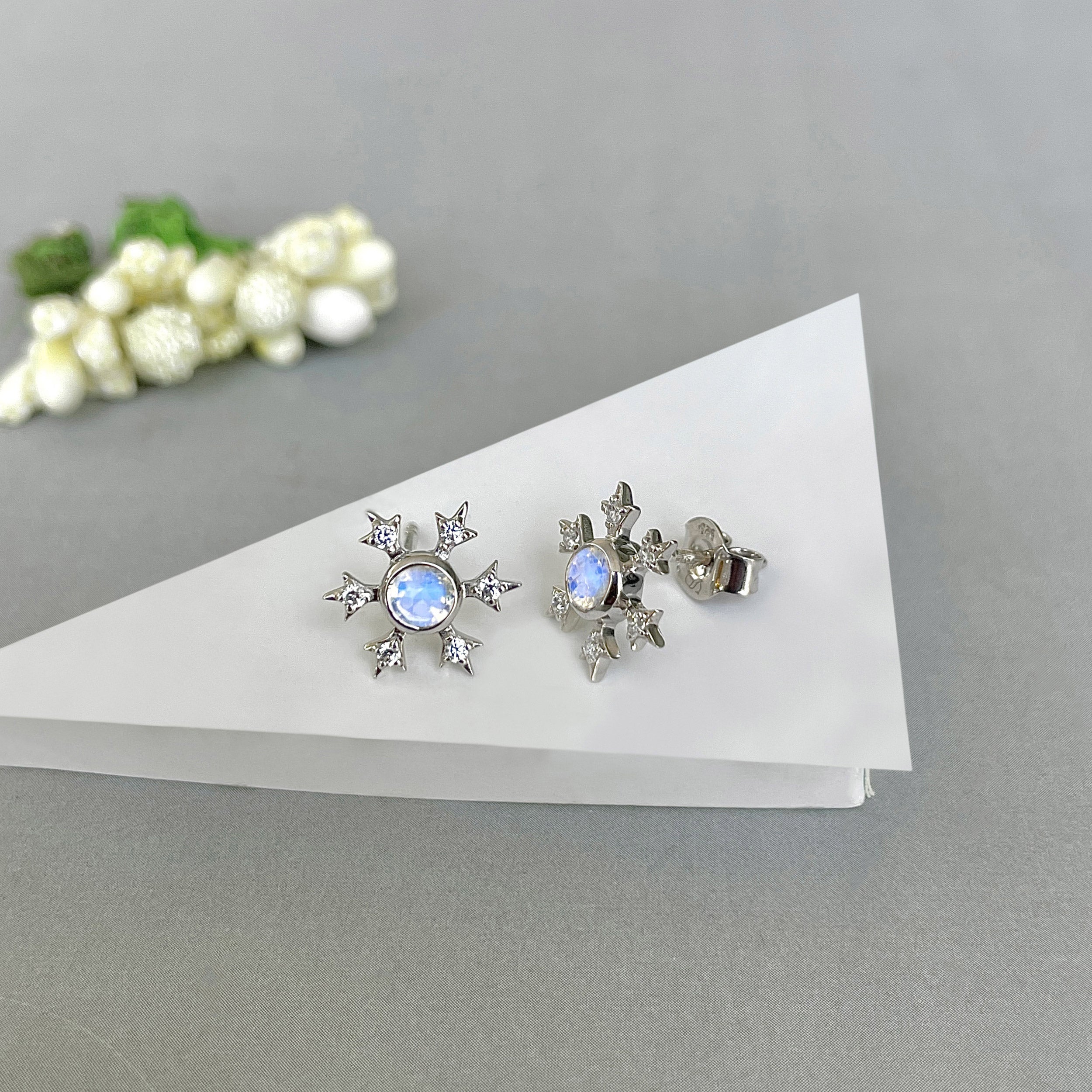 Moonstone Stud Earring-(RBM-SE-854.)