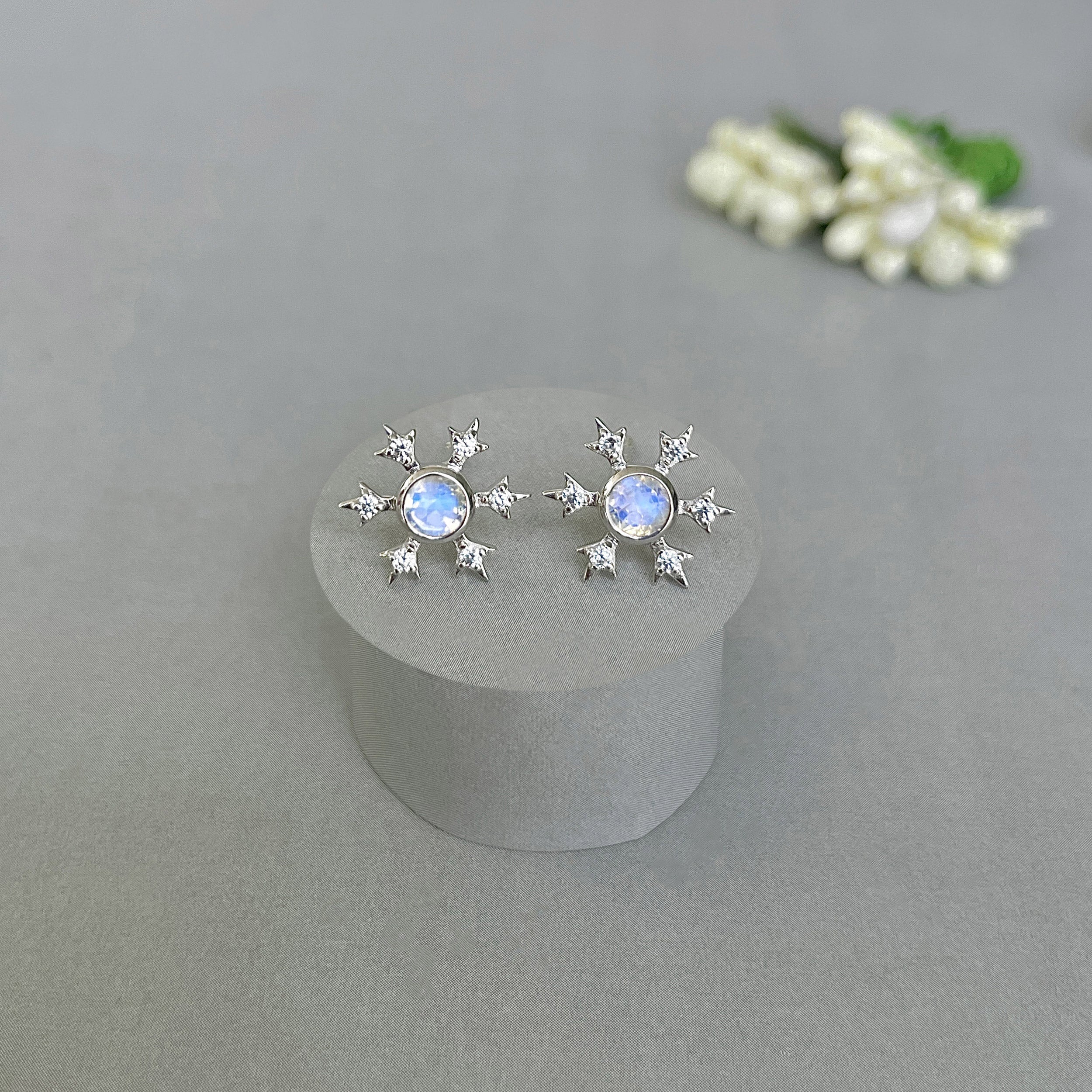 Moonstone Stud Earring-(RBM-SE-854.)