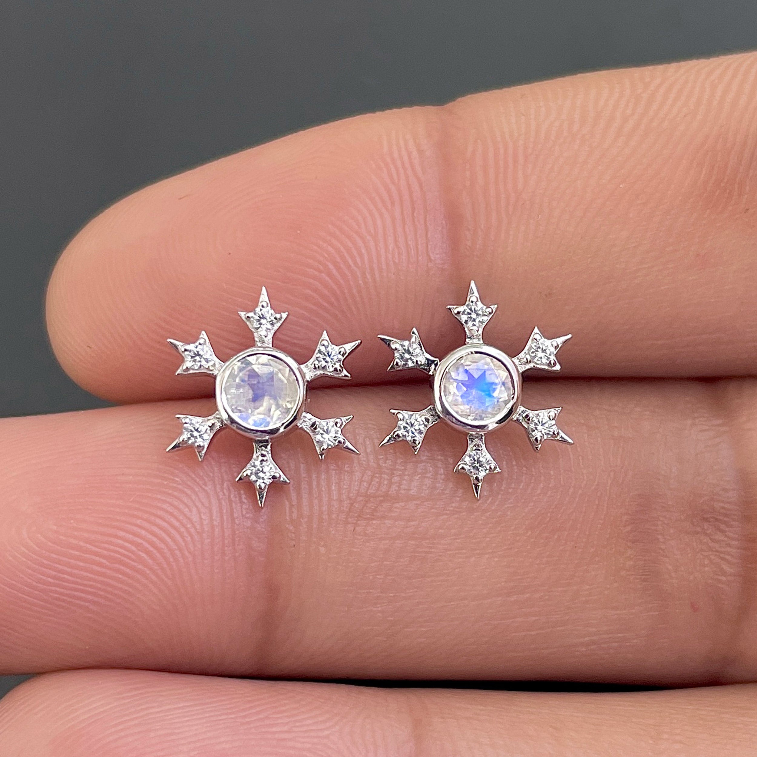 Moonstone Stud Earring-(RBM-SE-854.)