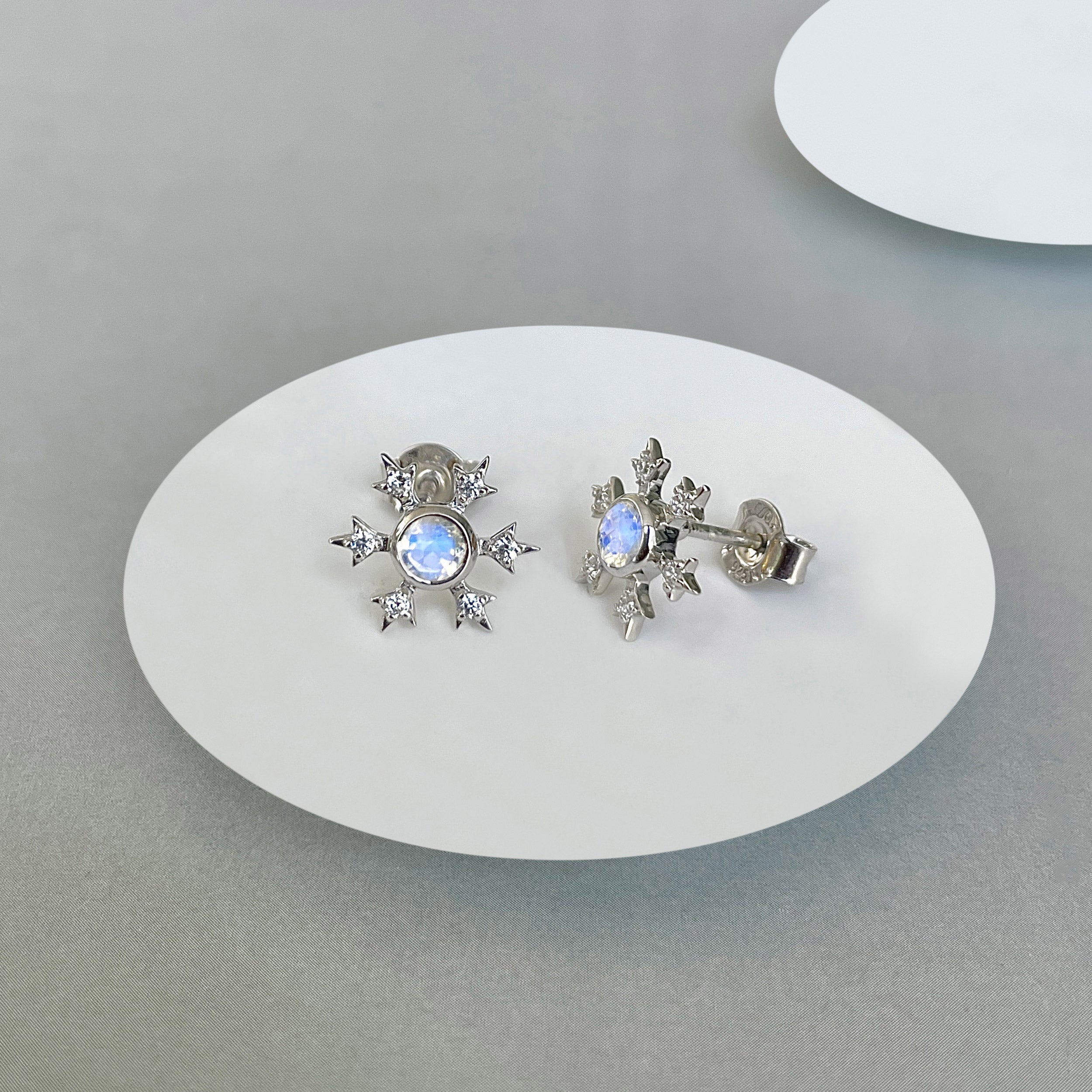 Moonstone Stud Earring-(RBM-SE-854.)