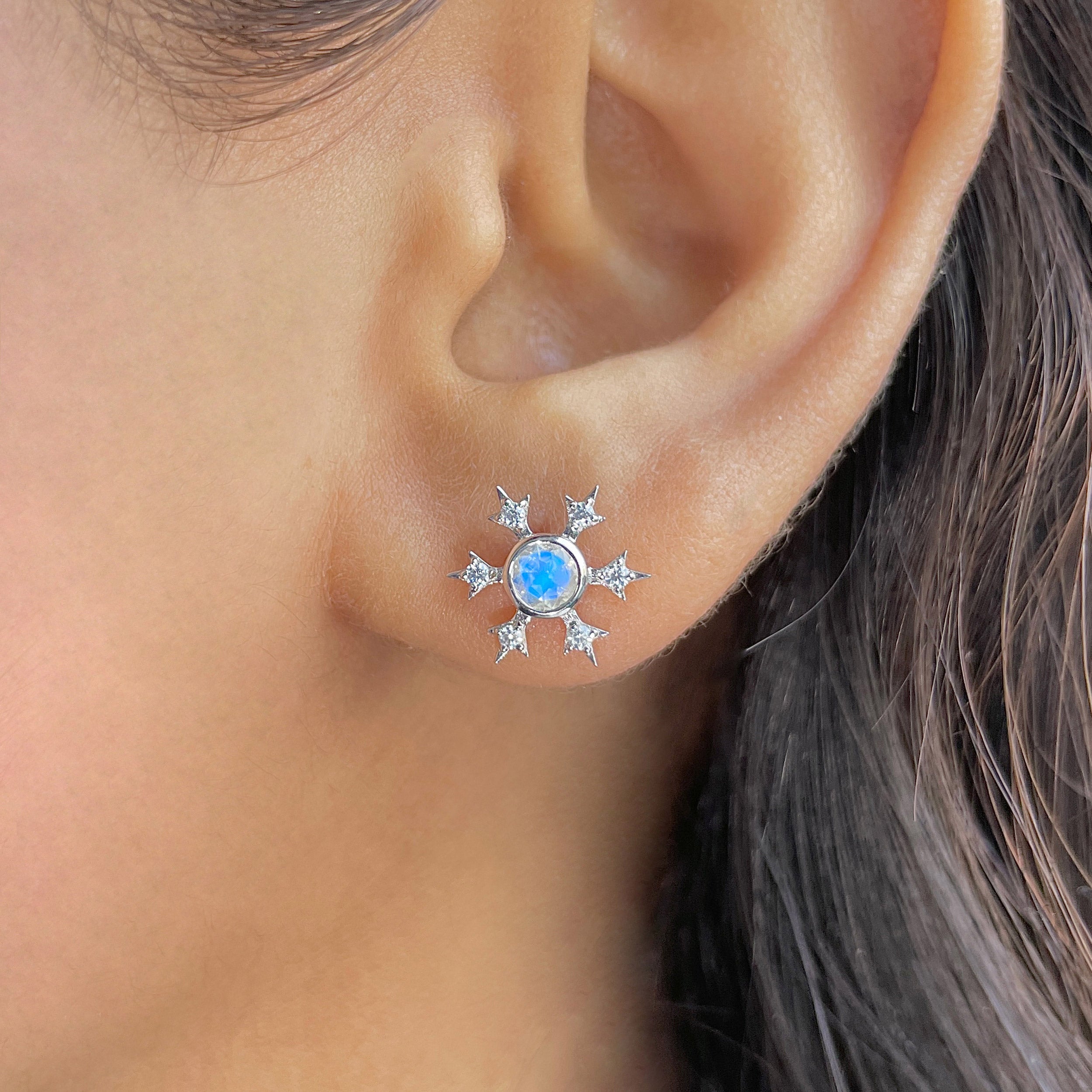 Moonstone Stud Earring-(RBM-SE-854.)