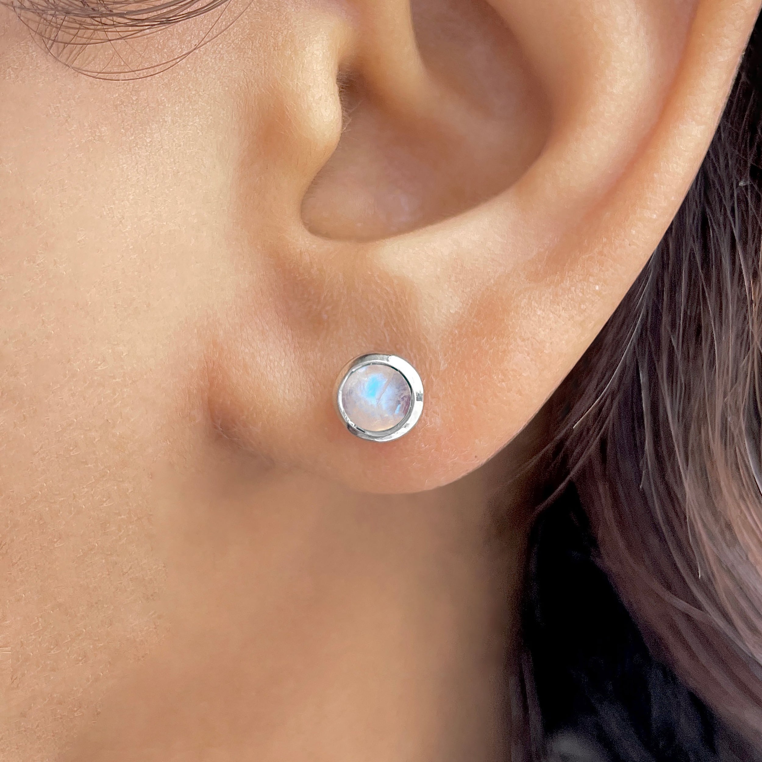 Moonstone Stud Earring-(RBM-SE-993.)