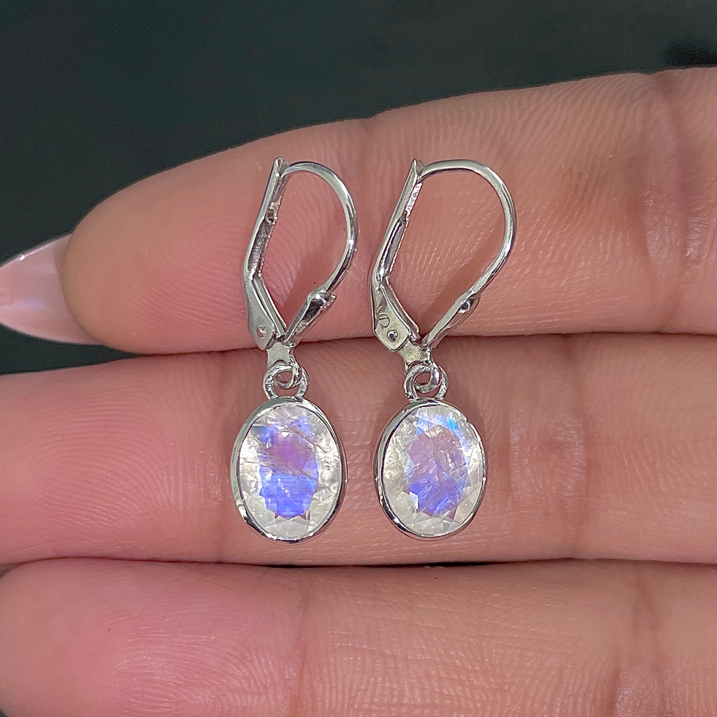 Moonstone Leverback Earring-(RBM-SE-998.)