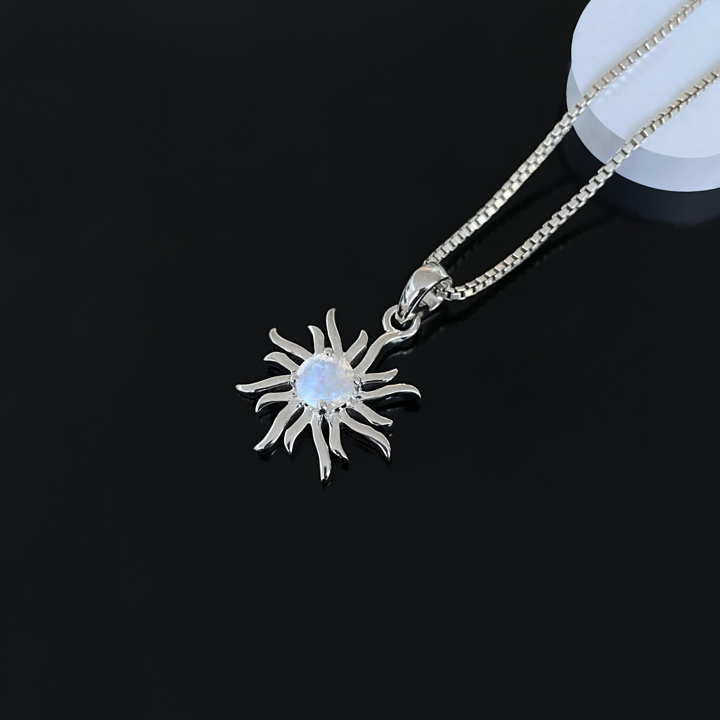 Moonstone Sun Pendant-(RBM-SN-152.)