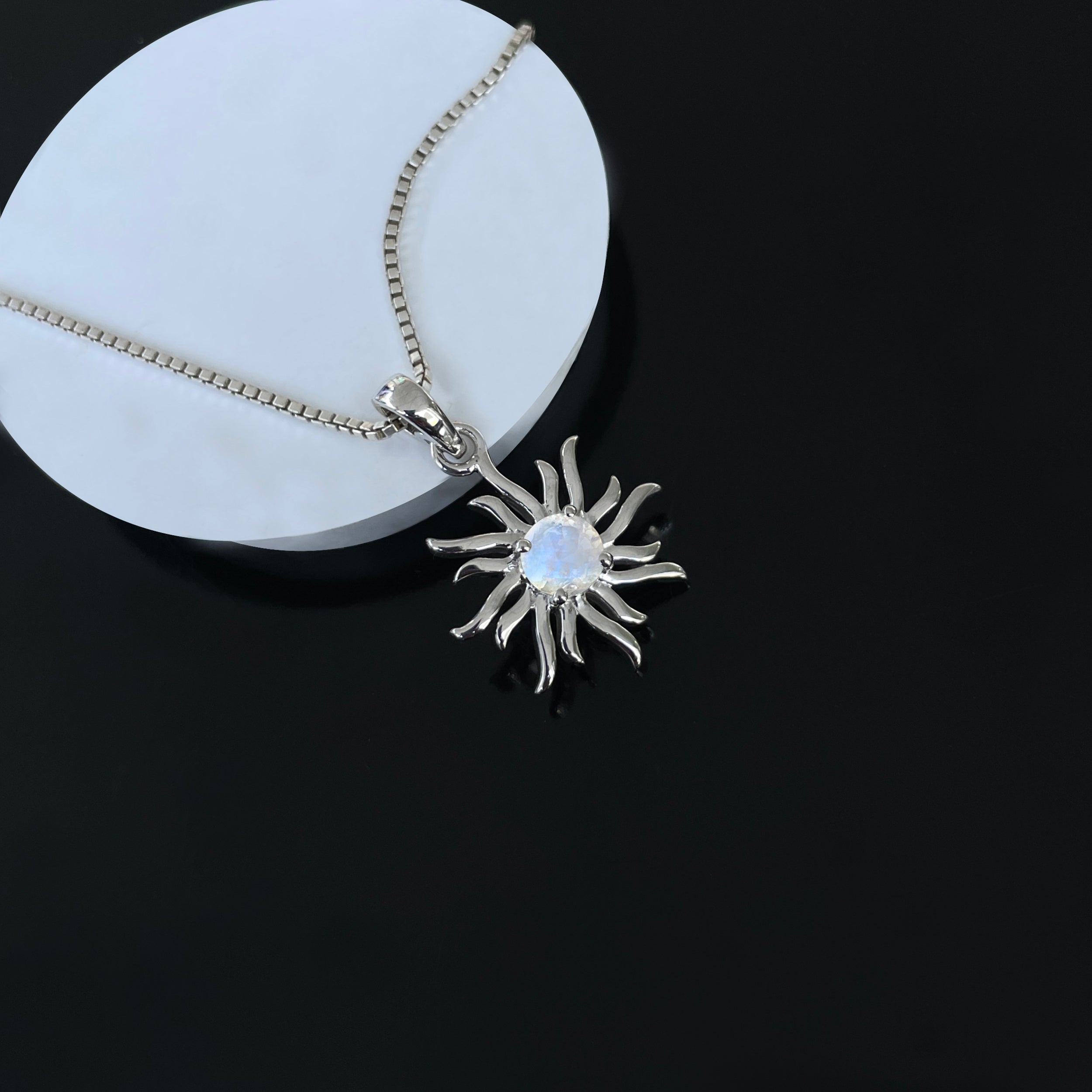 Moonstone Sun Pendant-(RBM-SN-152.)