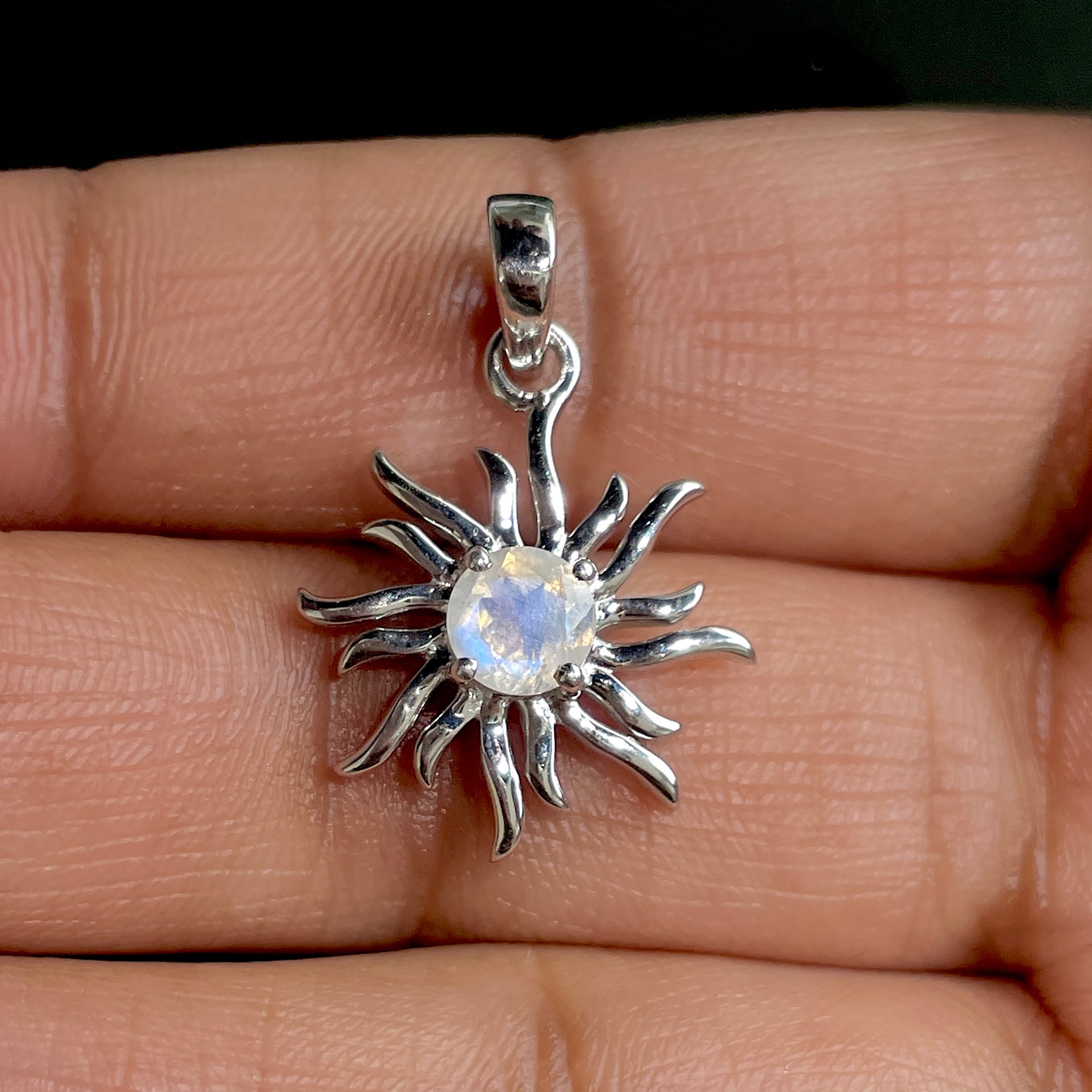 Moonstone Sun Pendant-(RBM-SN-152.)