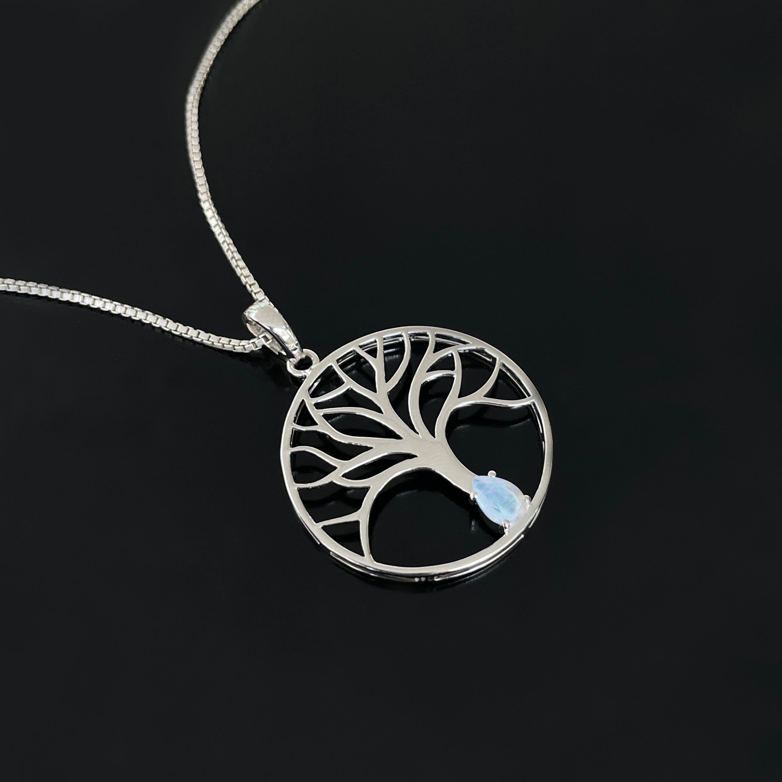 Moonstone Tree Of Life Pendant-(RBM-SN-154.)