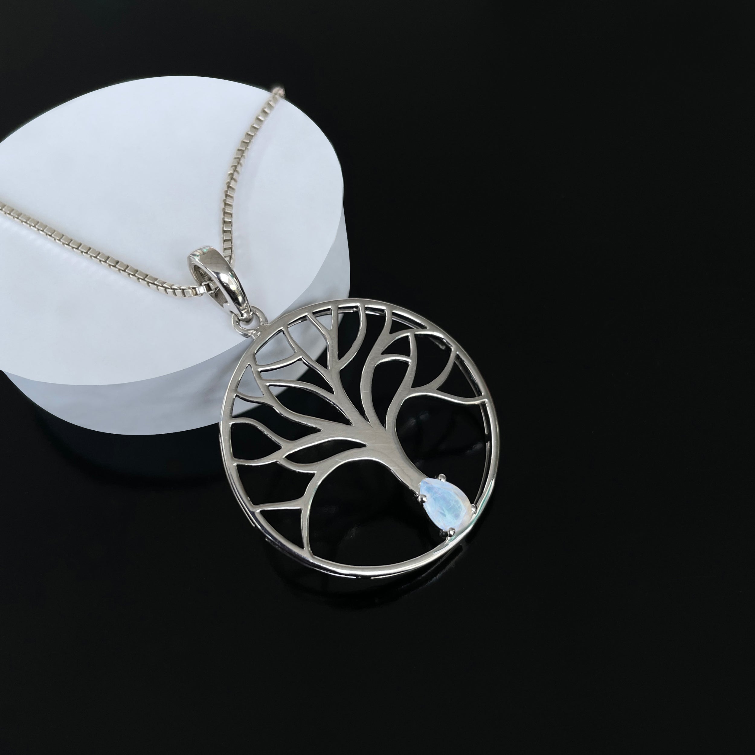 Moonstone Tree Of Life Pendant-(RBM-SN-154.)