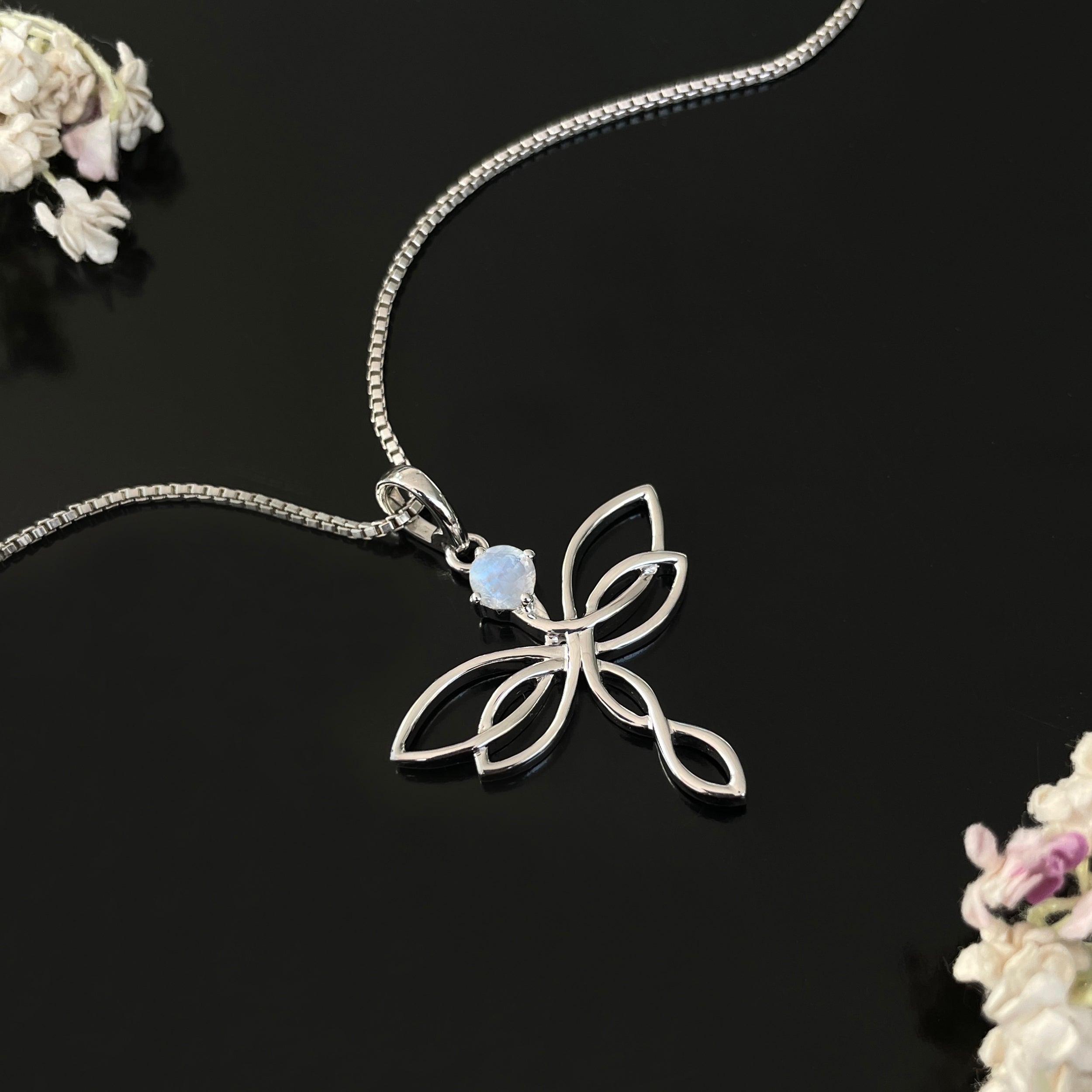 Moonstone Holy Cross Pendant-(RBM-SN-160P.)