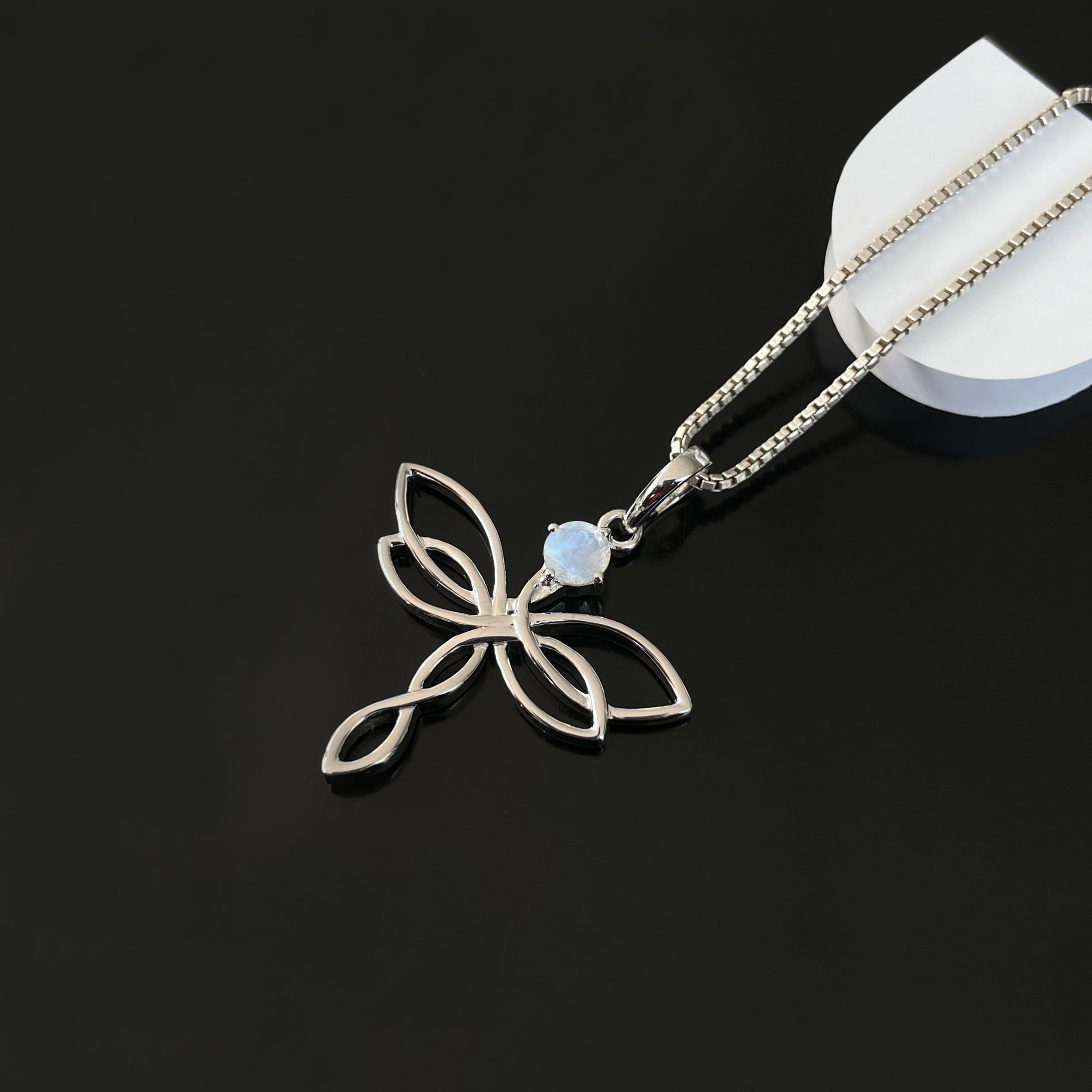 Moonstone Holy Cross Pendant-(RBM-SN-160P.)