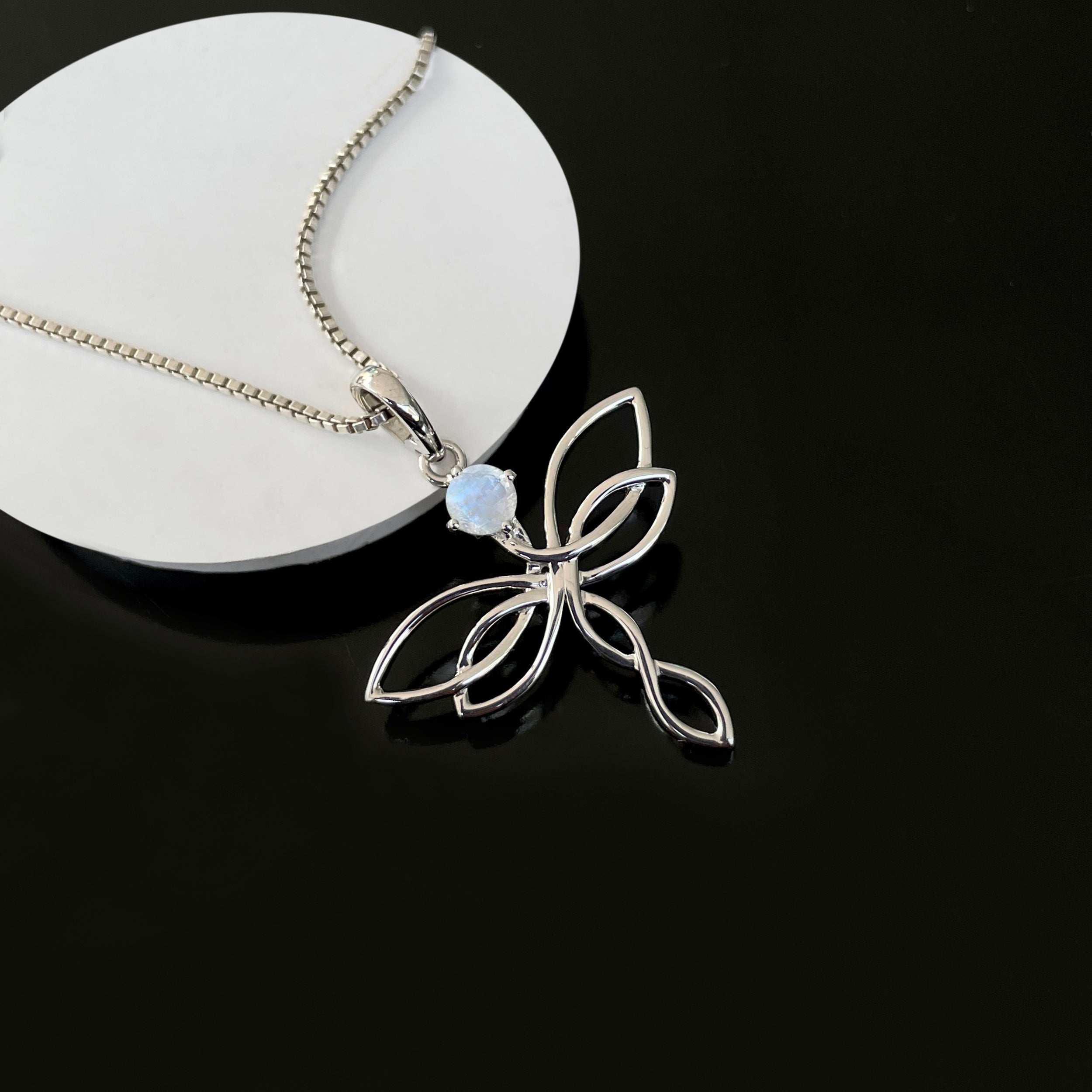 Moonstone Holy Cross Pendant-(RBM-SN-160P.)