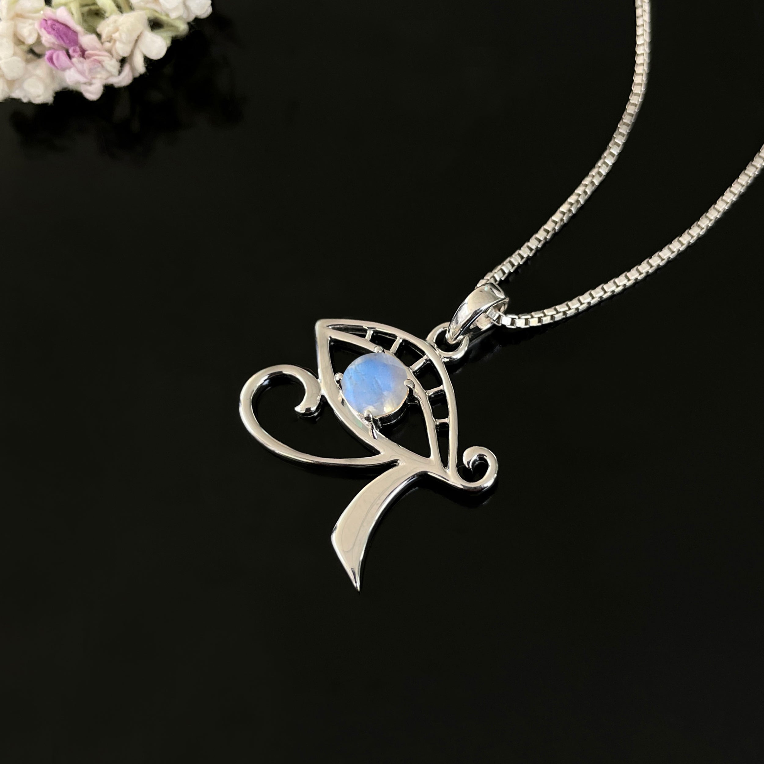 Moonstone Eye Of Horus Pendant-(RBM-SN-173.)
