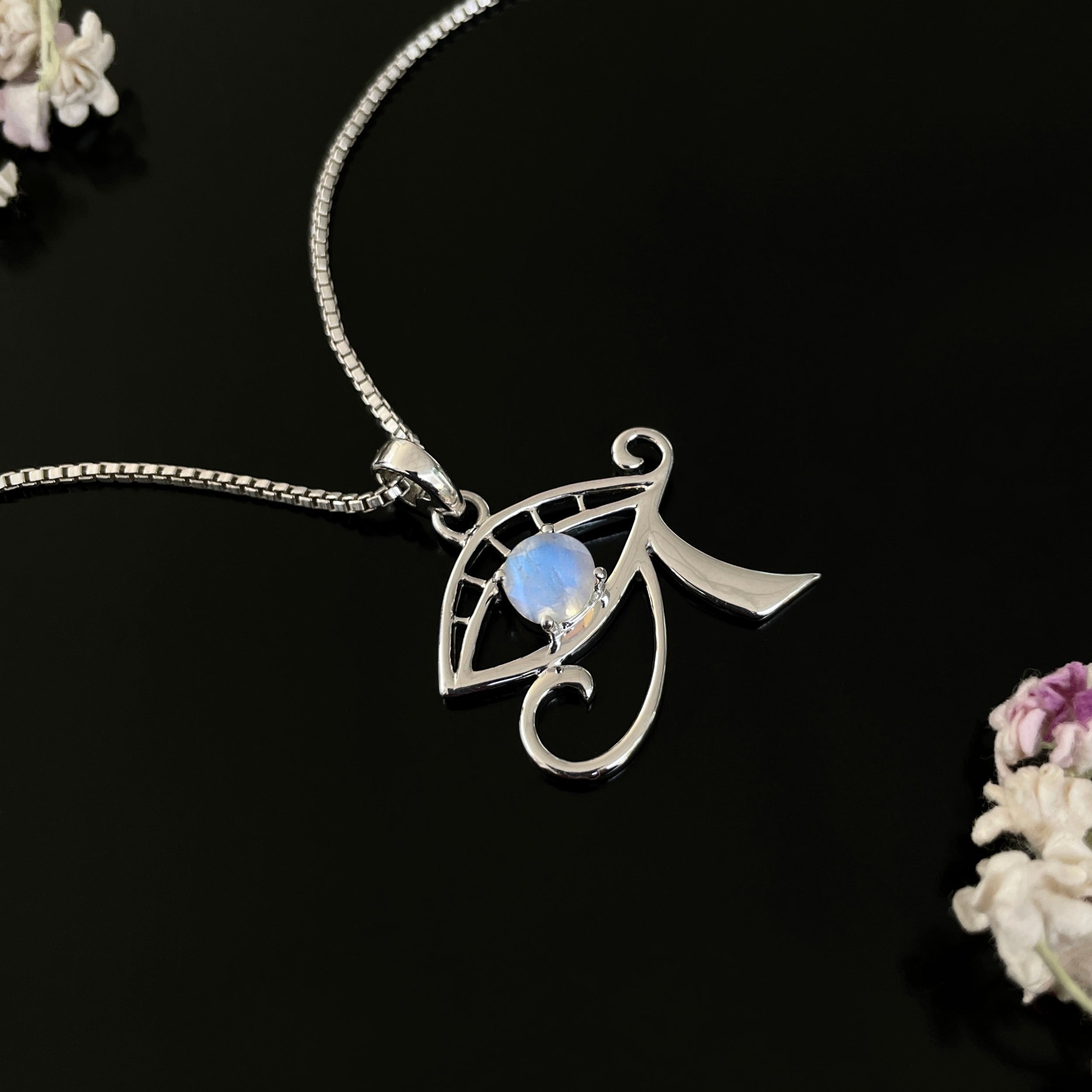 Moonstone Eye Of Horus Pendant-(RBM-SN-173.)