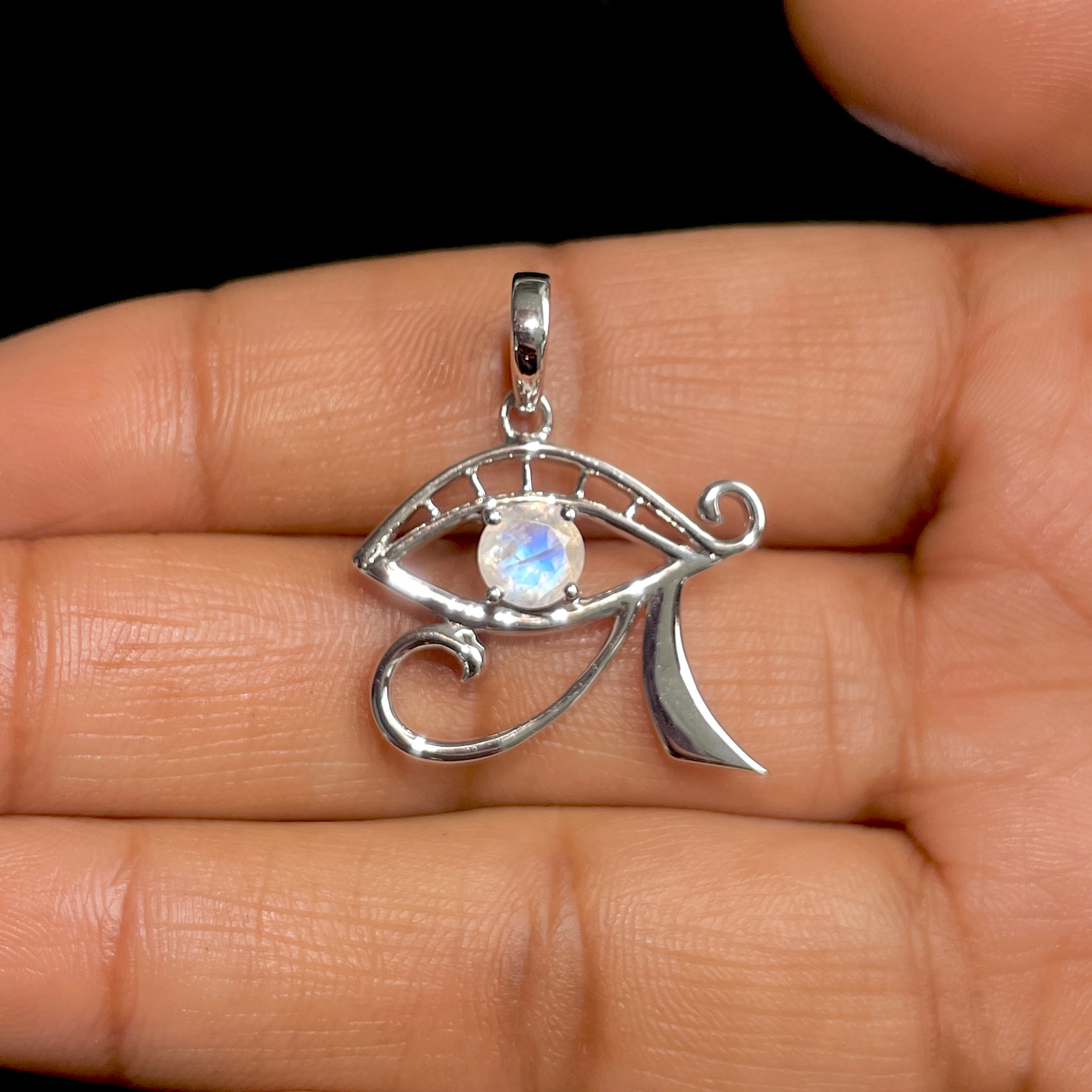 Moonstone Eye Of Horus Pendant-(RBM-SN-173.)