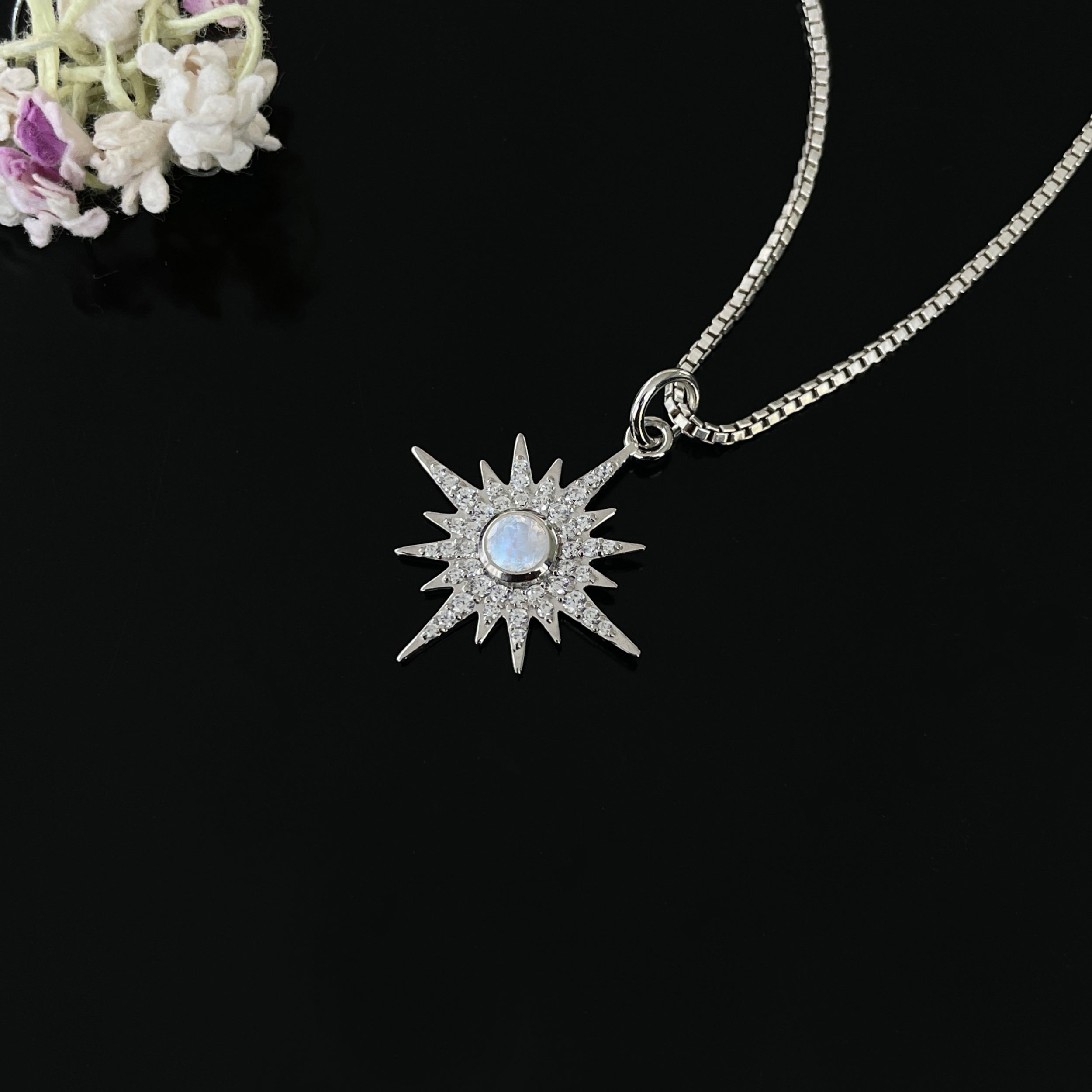 Moonstone North Star Pendant-(RBM-SP-693.)