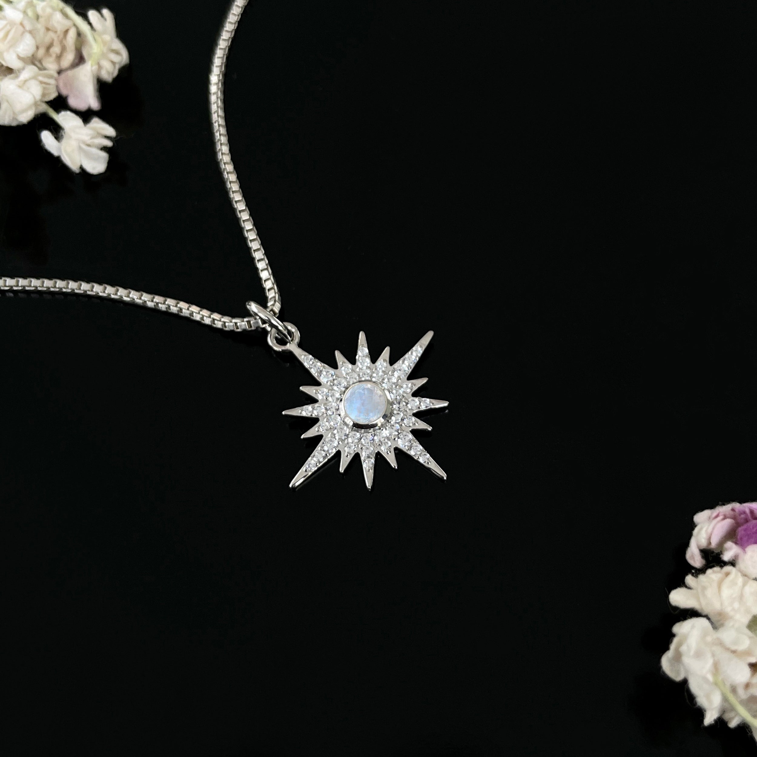 Moonstone North Star Pendant-(RBM-SP-693.)