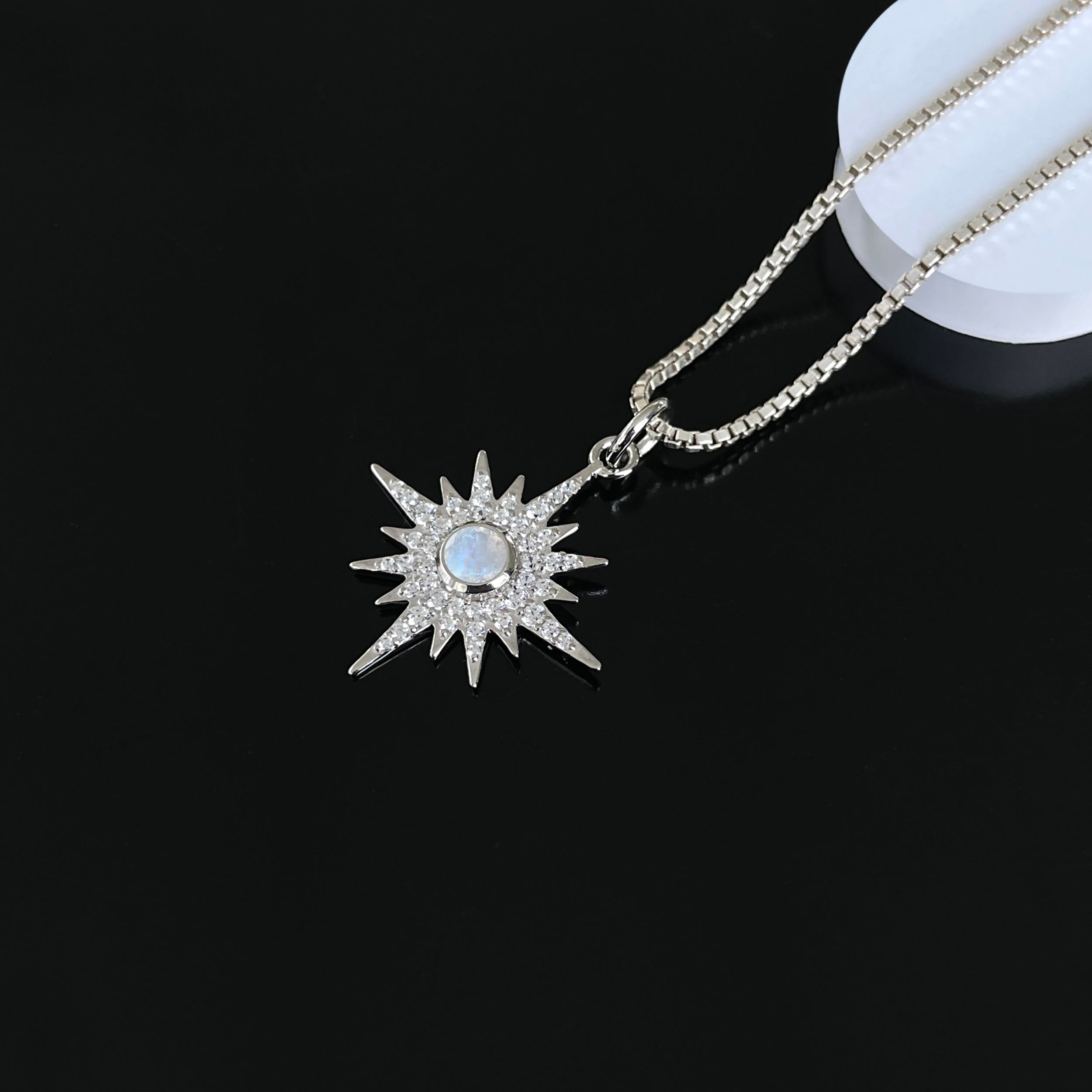 Moonstone North Star Pendant-(RBM-SP-693.)
