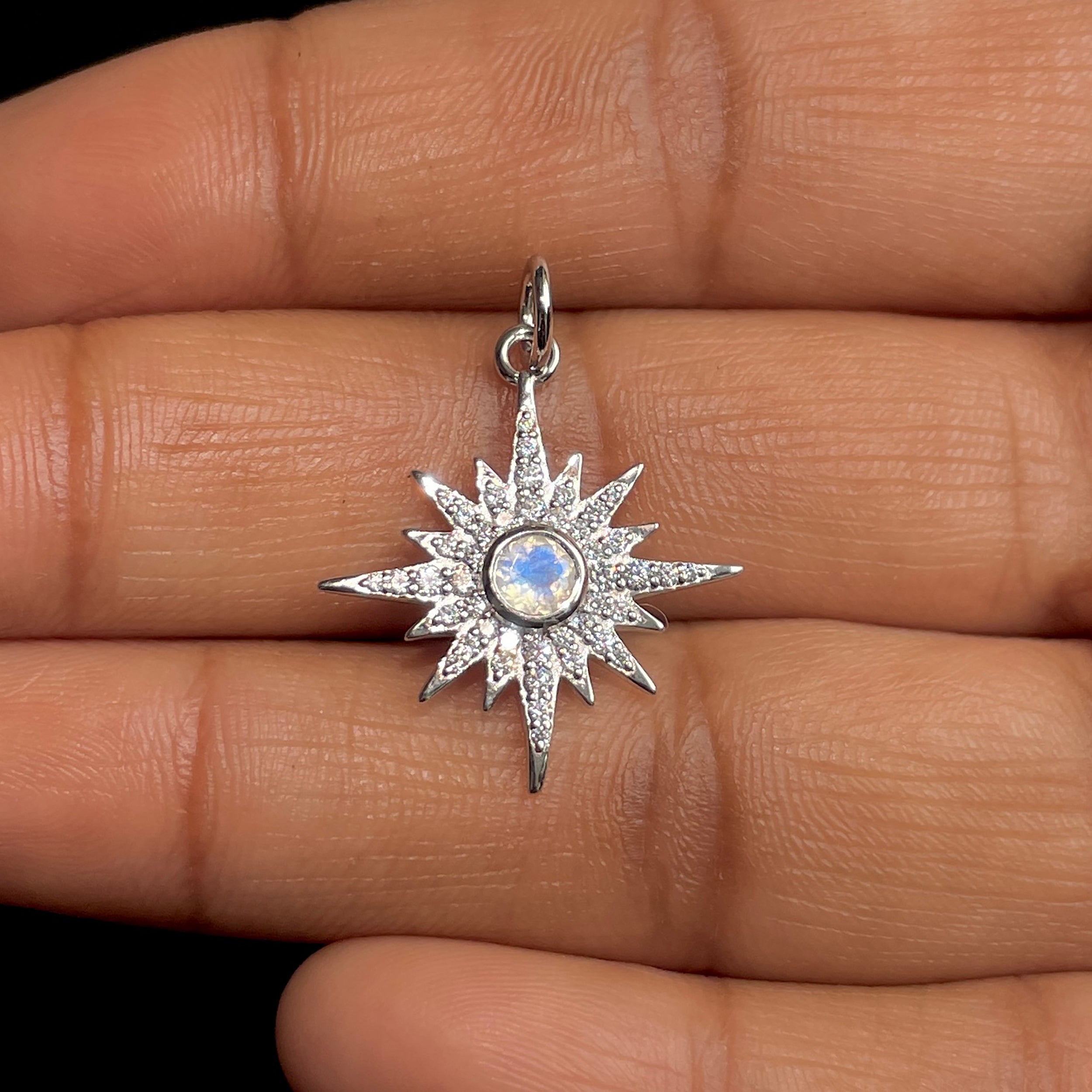 Moonstone North Star Pendant-(RBM-SP-693.)