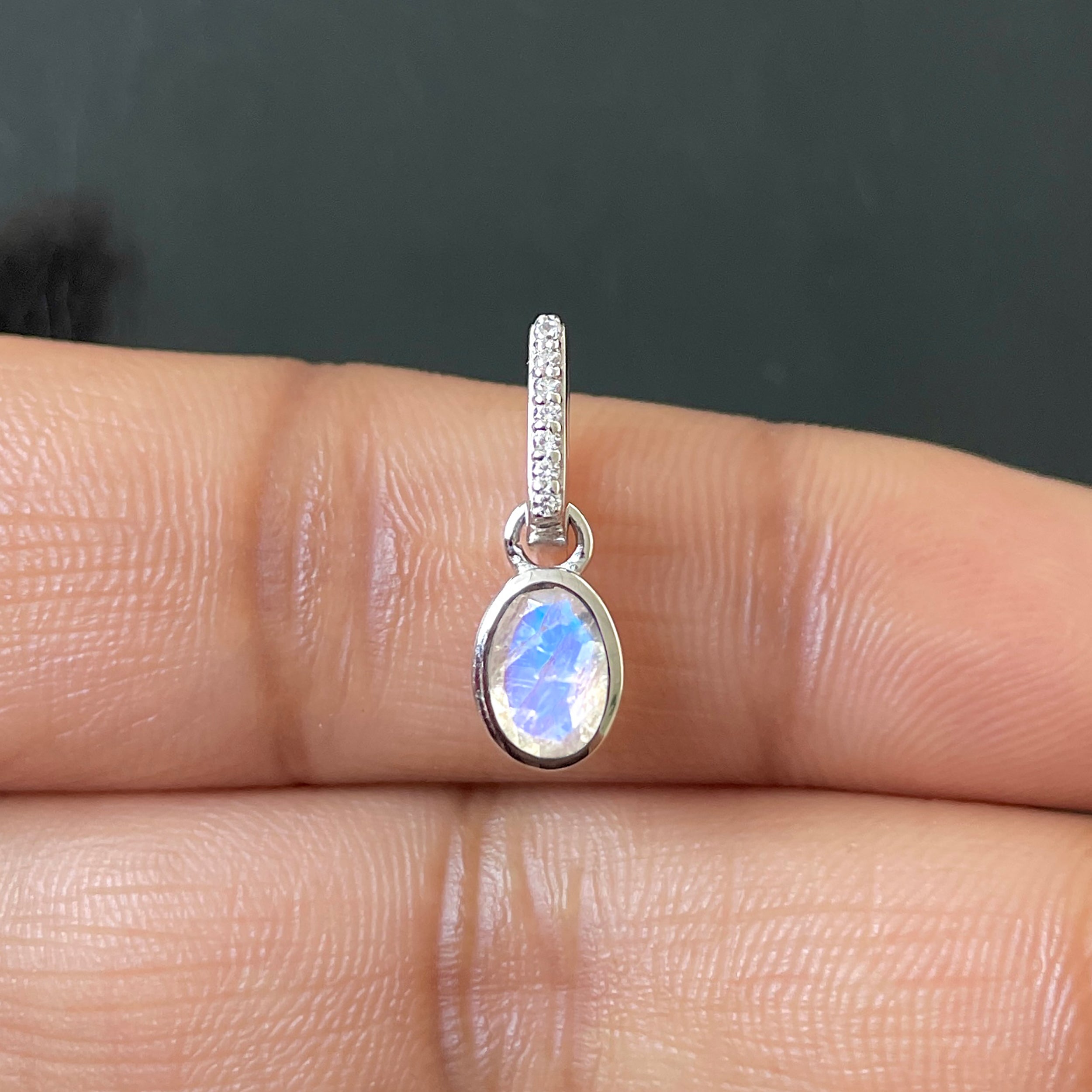 Moonstone & White Topaz Pendant-(RBM-SP-780.)