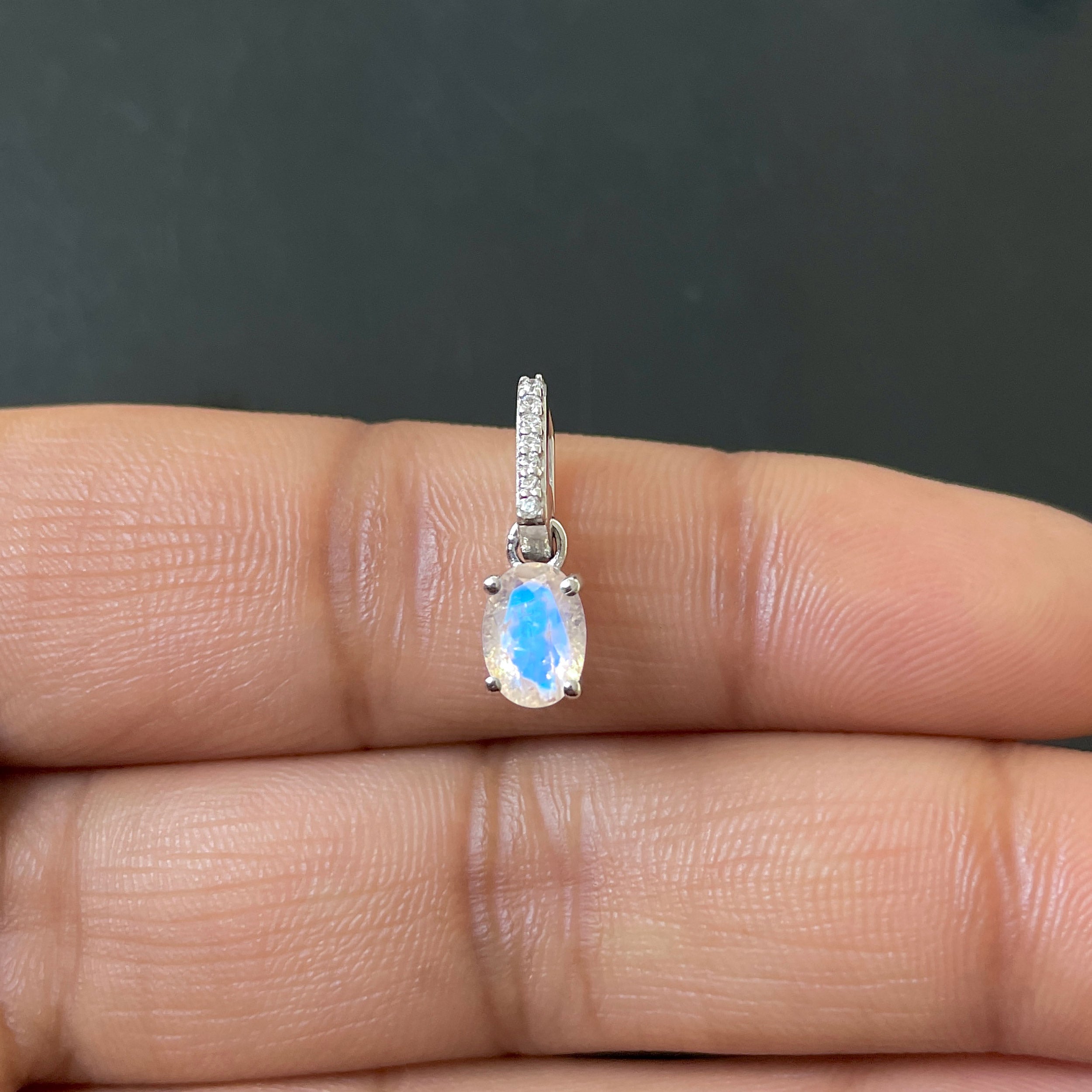 Moonstone & White Topaz Pendant-(RBM-SP-915.)