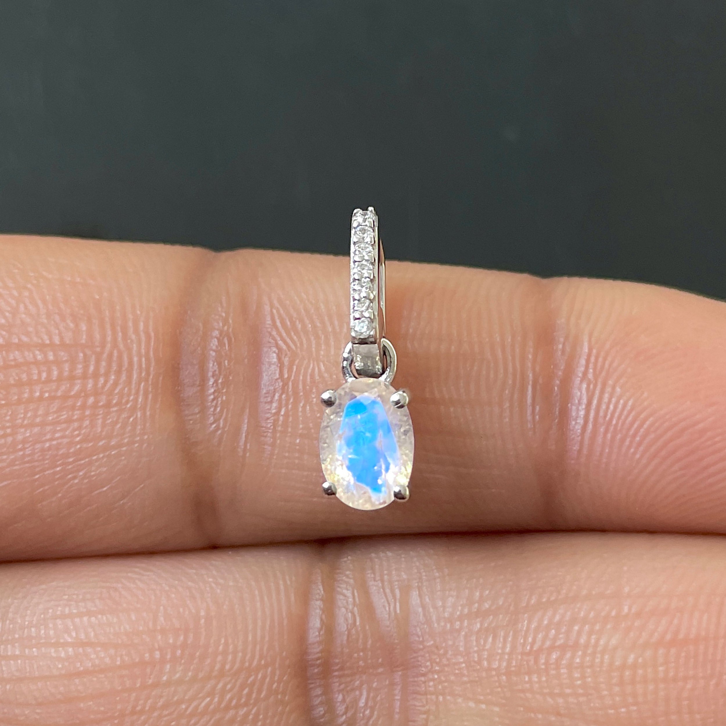 Moonstone & White Topaz Pendant-(RBM-SP-915.)