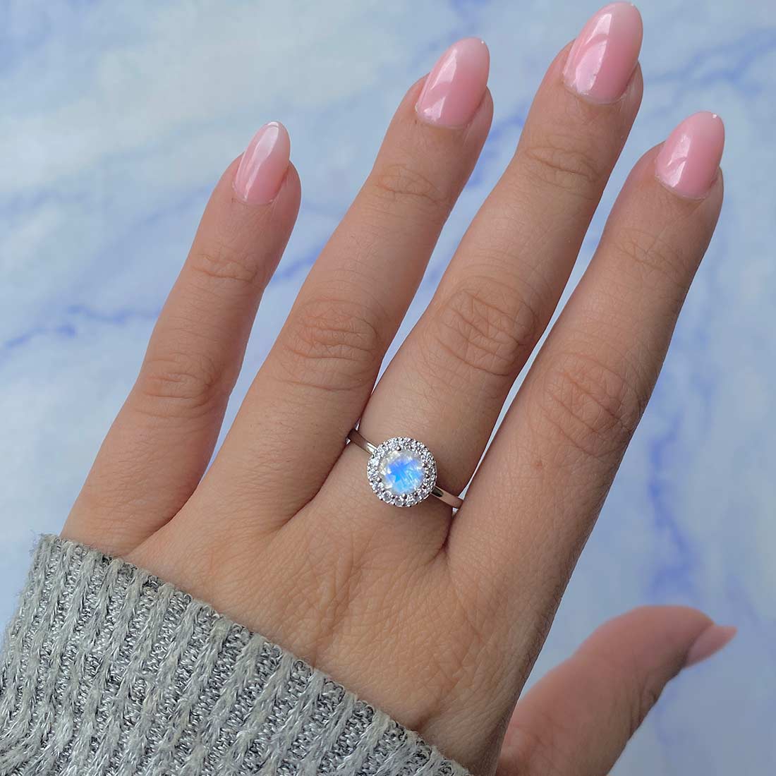 Moonstone Ring-(RBM-SR-1768.)
