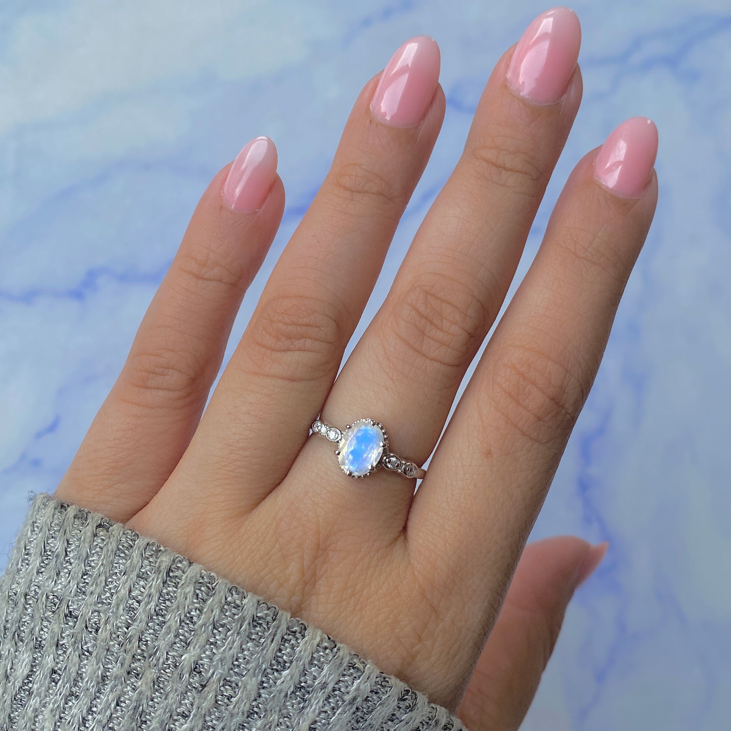 Moonstone Ring-(RBM-SR-2182.)