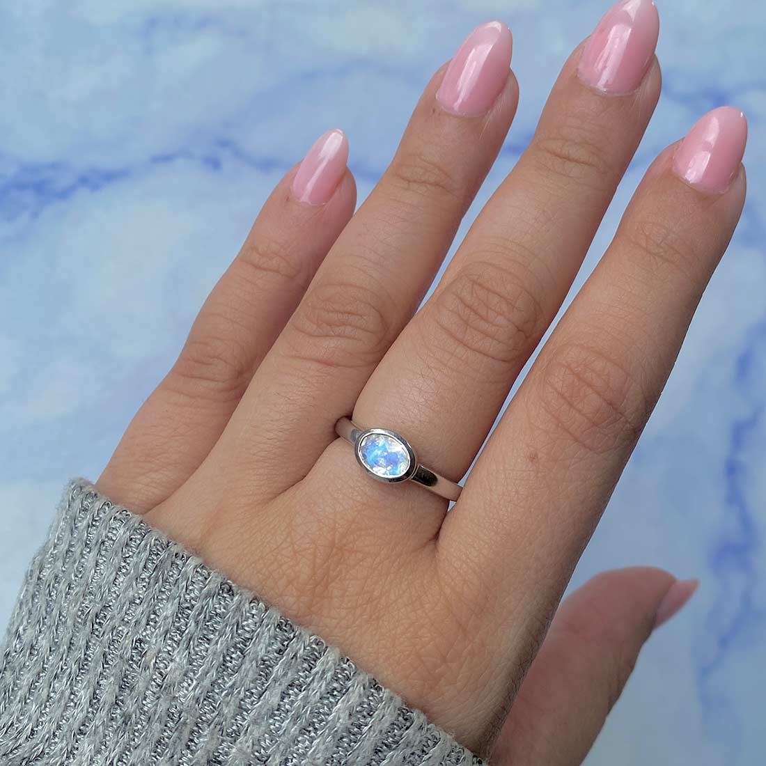 Moonstone Ring-(RBM-SR-4026.)