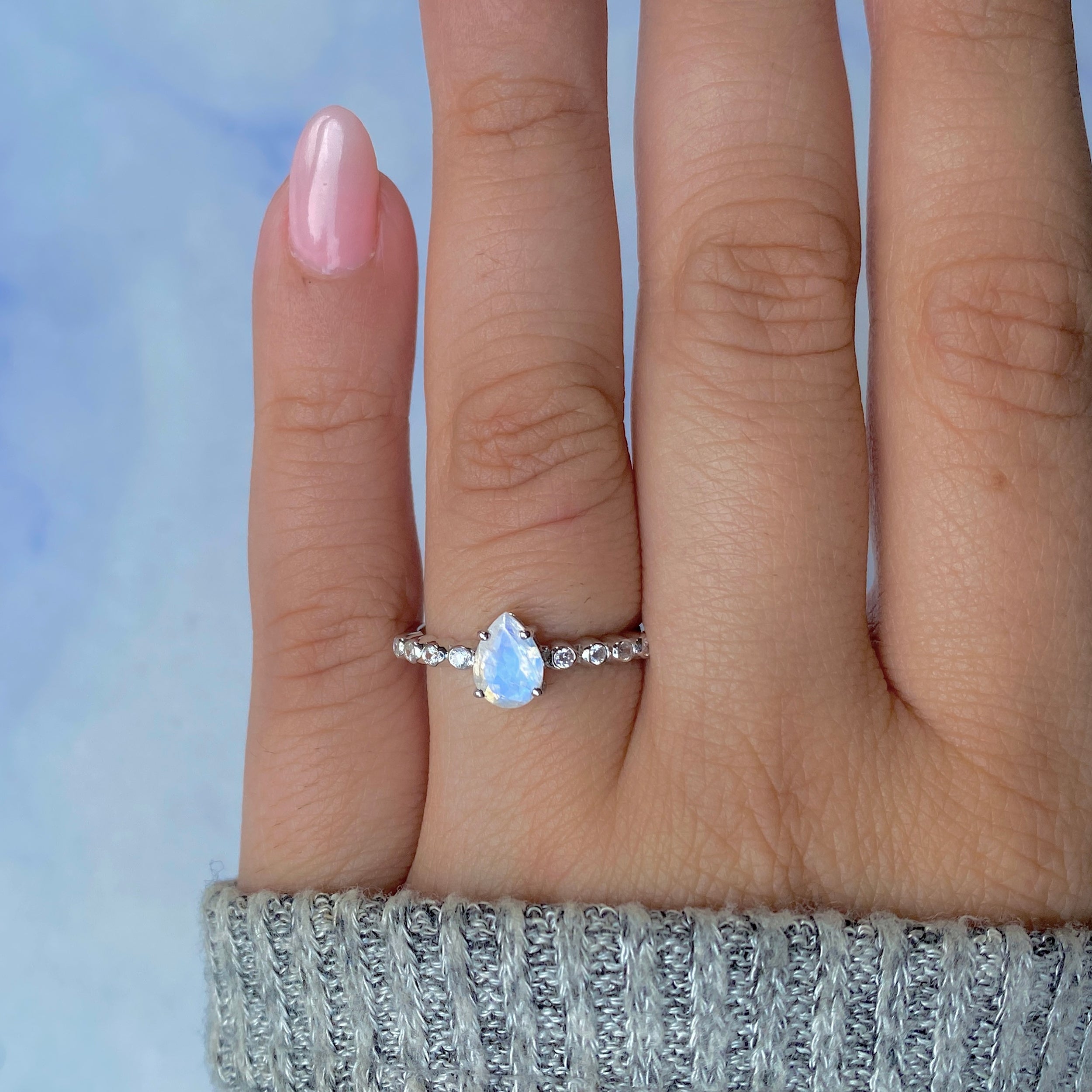 Moonstone Ring-(RBM-SR-419D-W.)