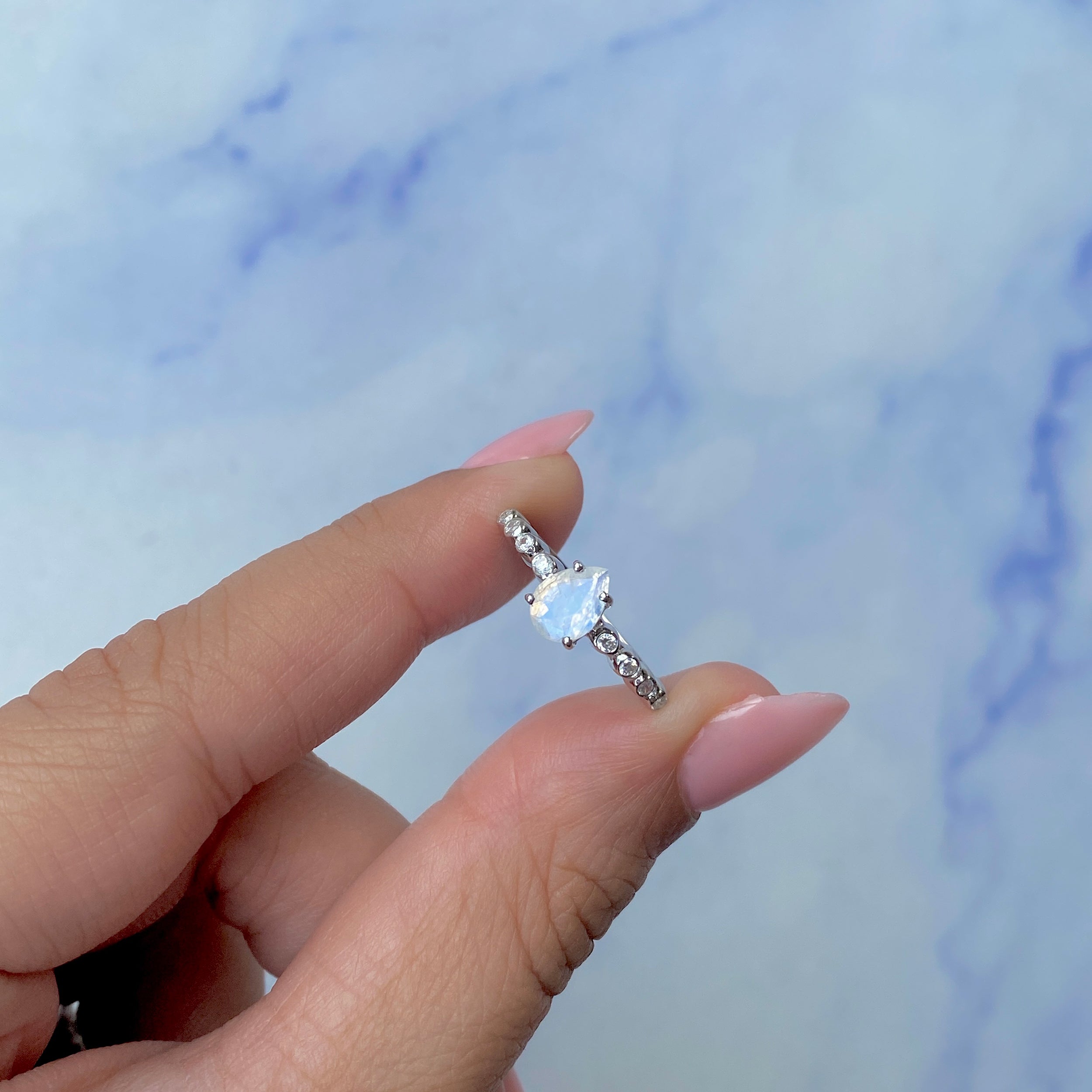 Moonstone Ring-(RBM-SR-419D-W.)