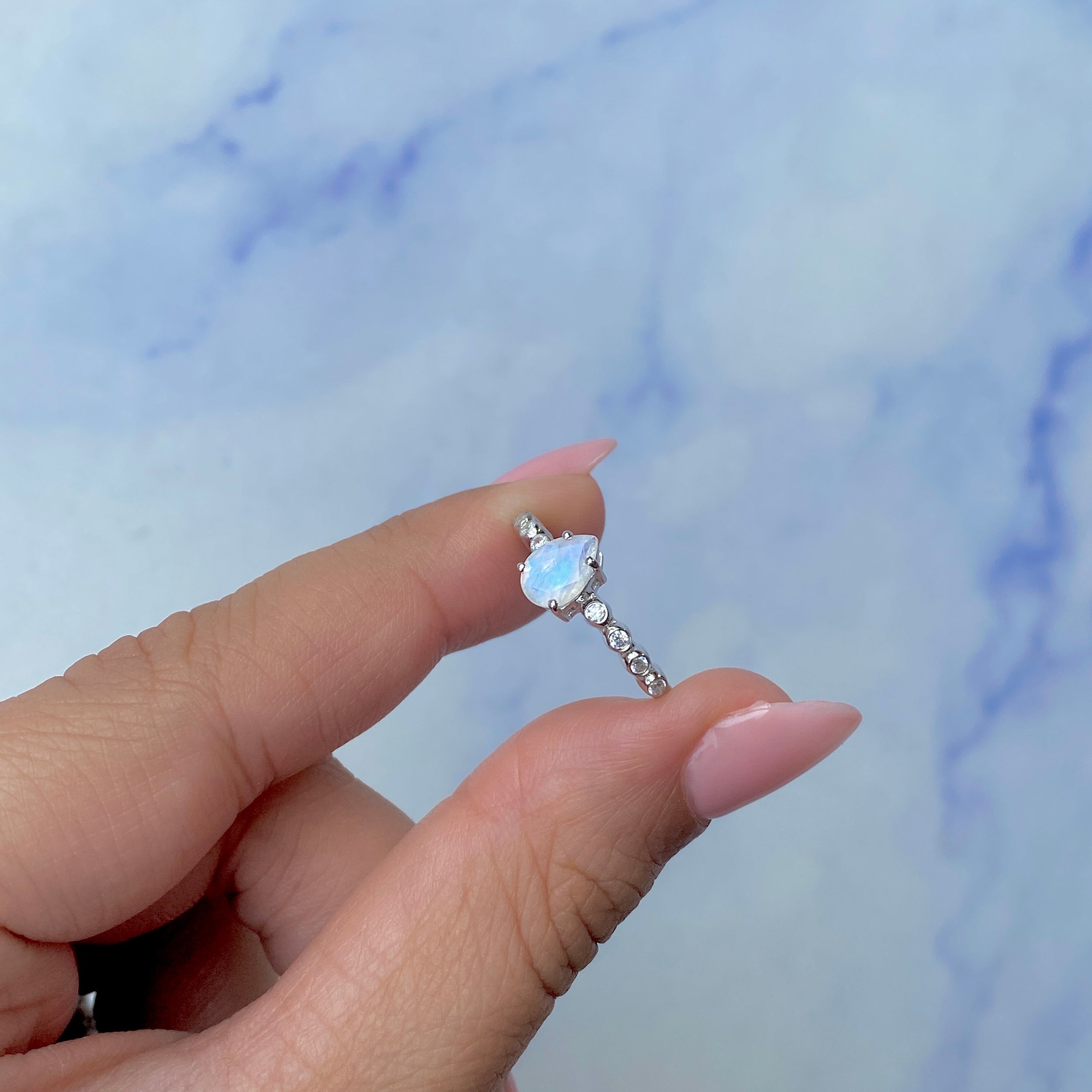 Moonstone Ring-(RBM-SR-419D-W.)