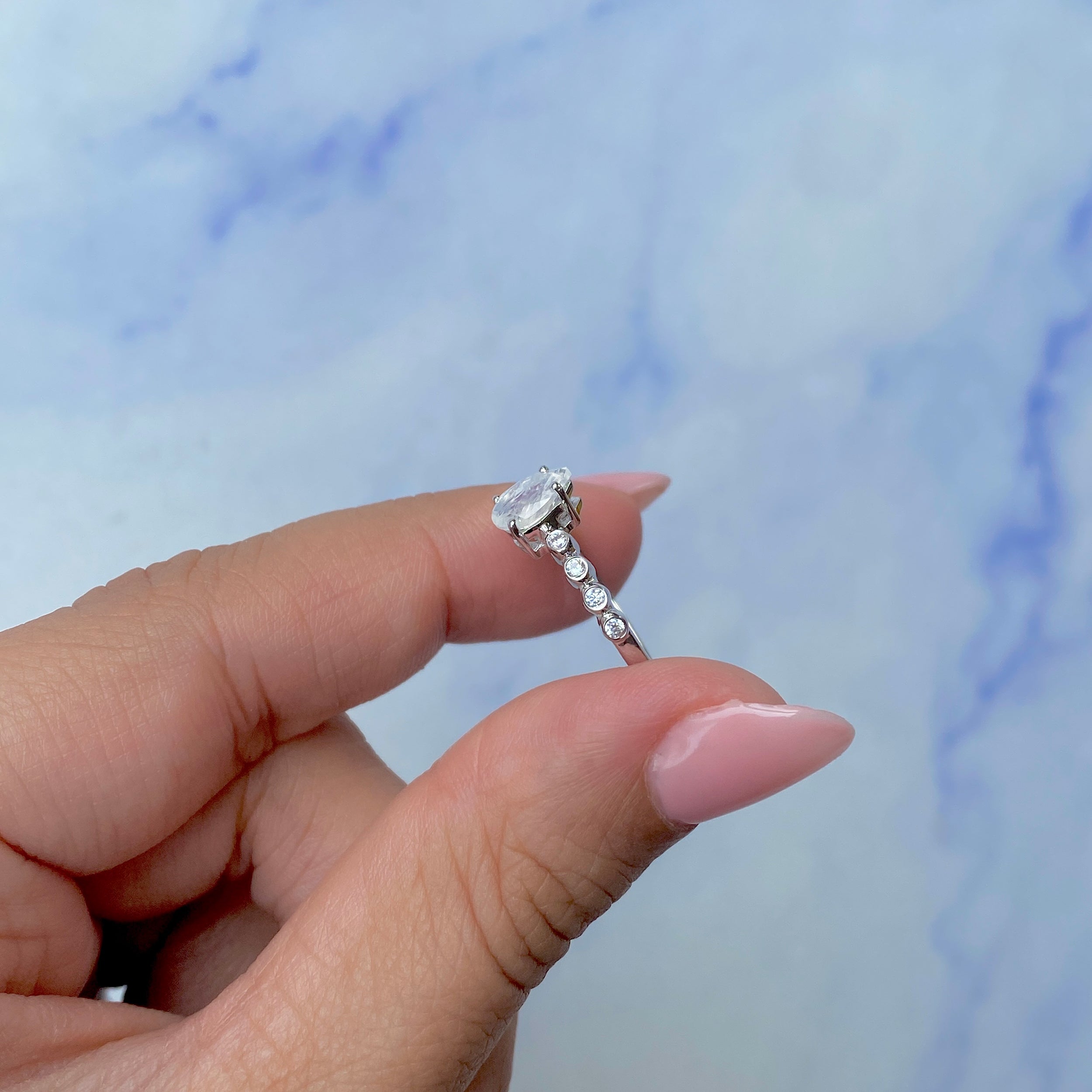 Moonstone Ring-(RBM-SR-419D-W.)