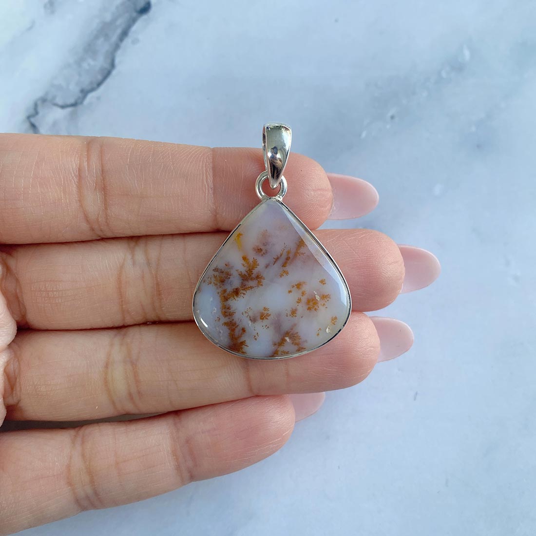 Russian Dendritic Agate Pendant-(RDA-P-10.)