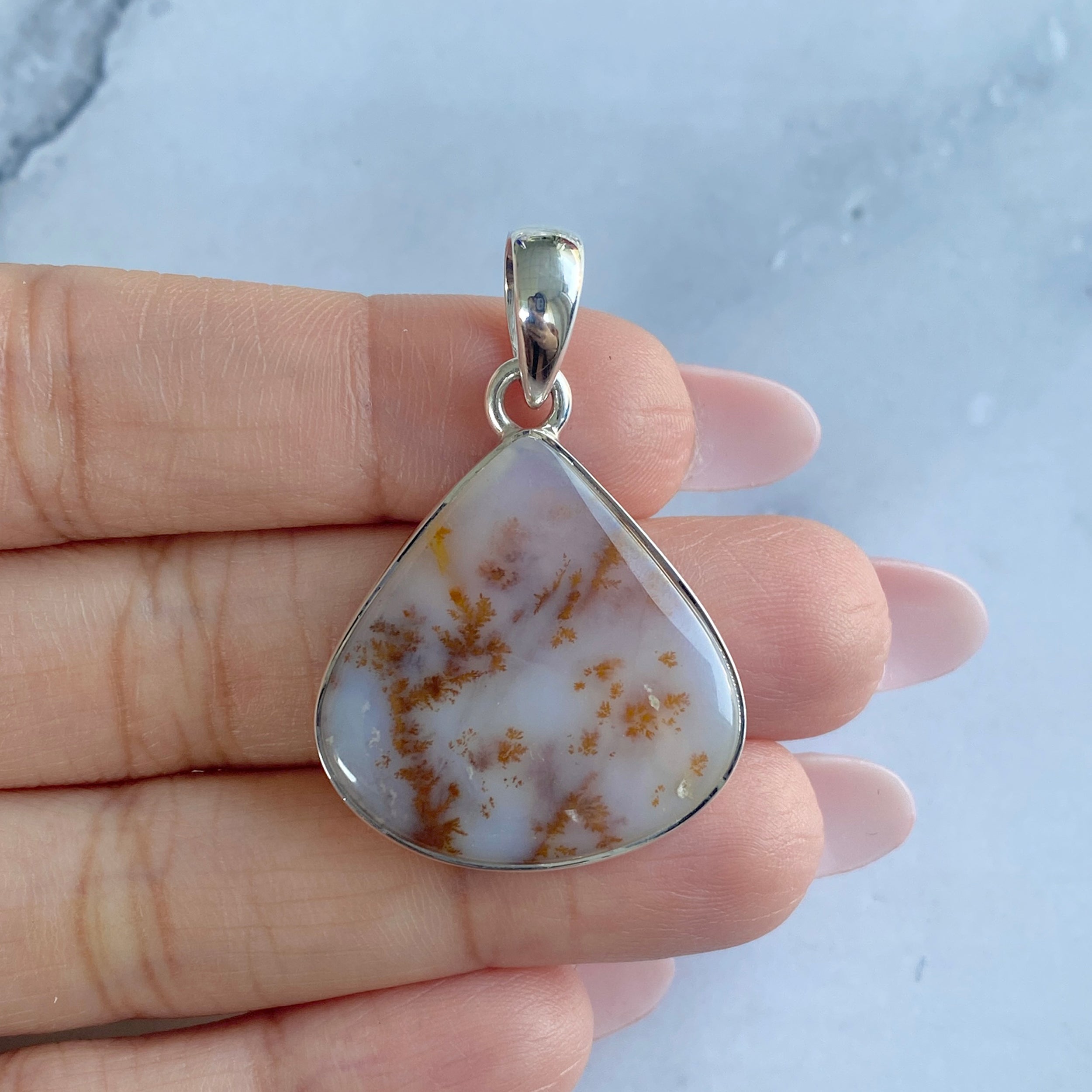 Russian Dendritic Agate Pendant-(RDA-P-10.)