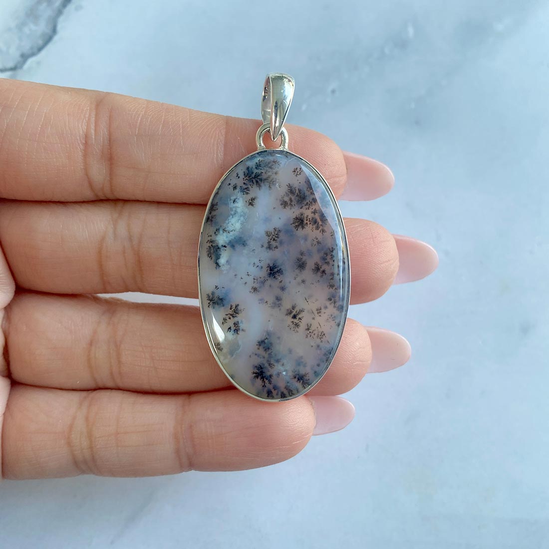 Russian Dendritic Agate Pendant-(RDA-P-13.)
