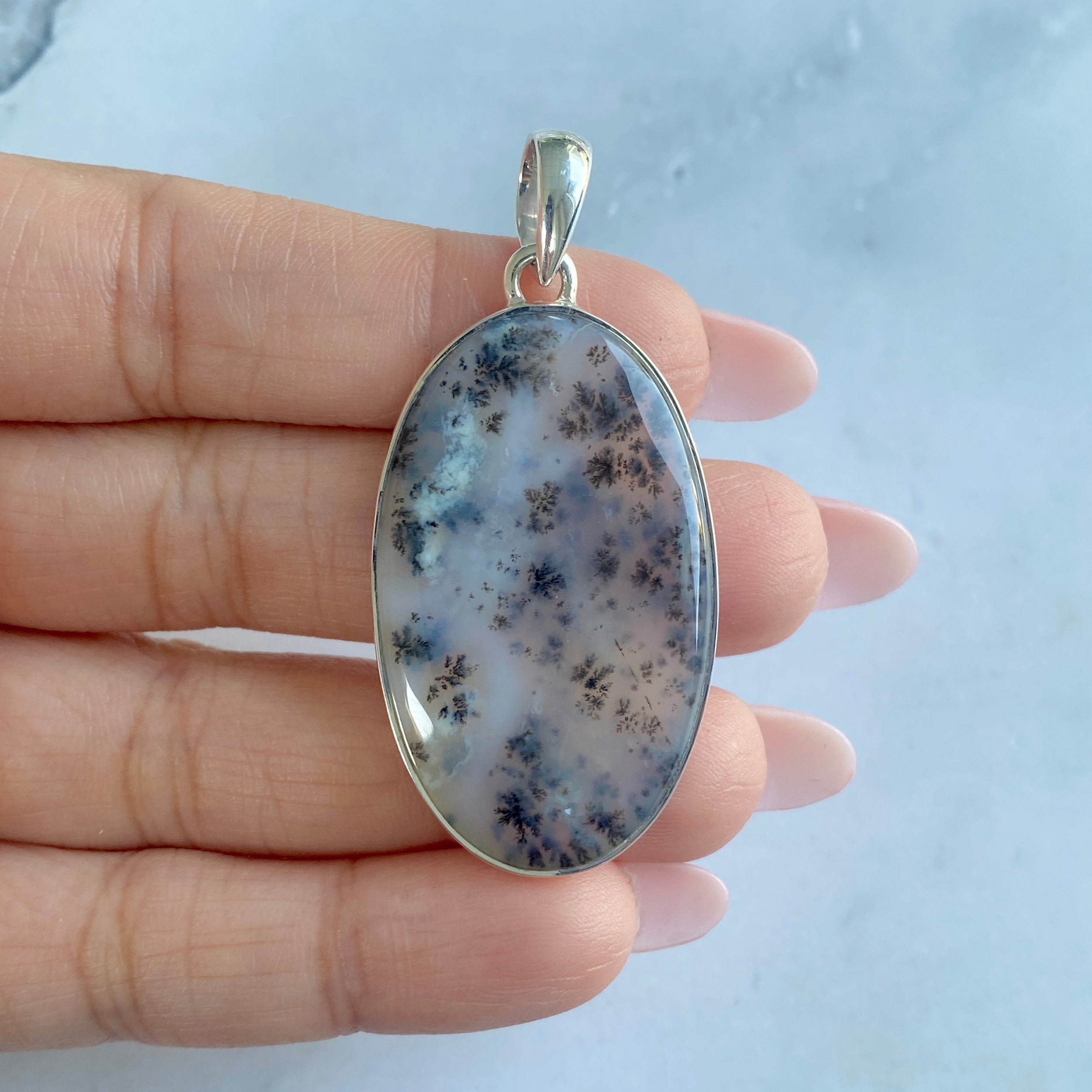Russian Dendritic Agate Pendant-(RDA-P-13.)