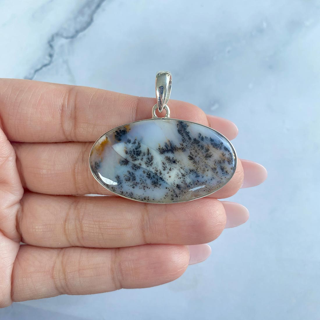 Russian Dendritic Agate Pendant-(RDA-P-19.)