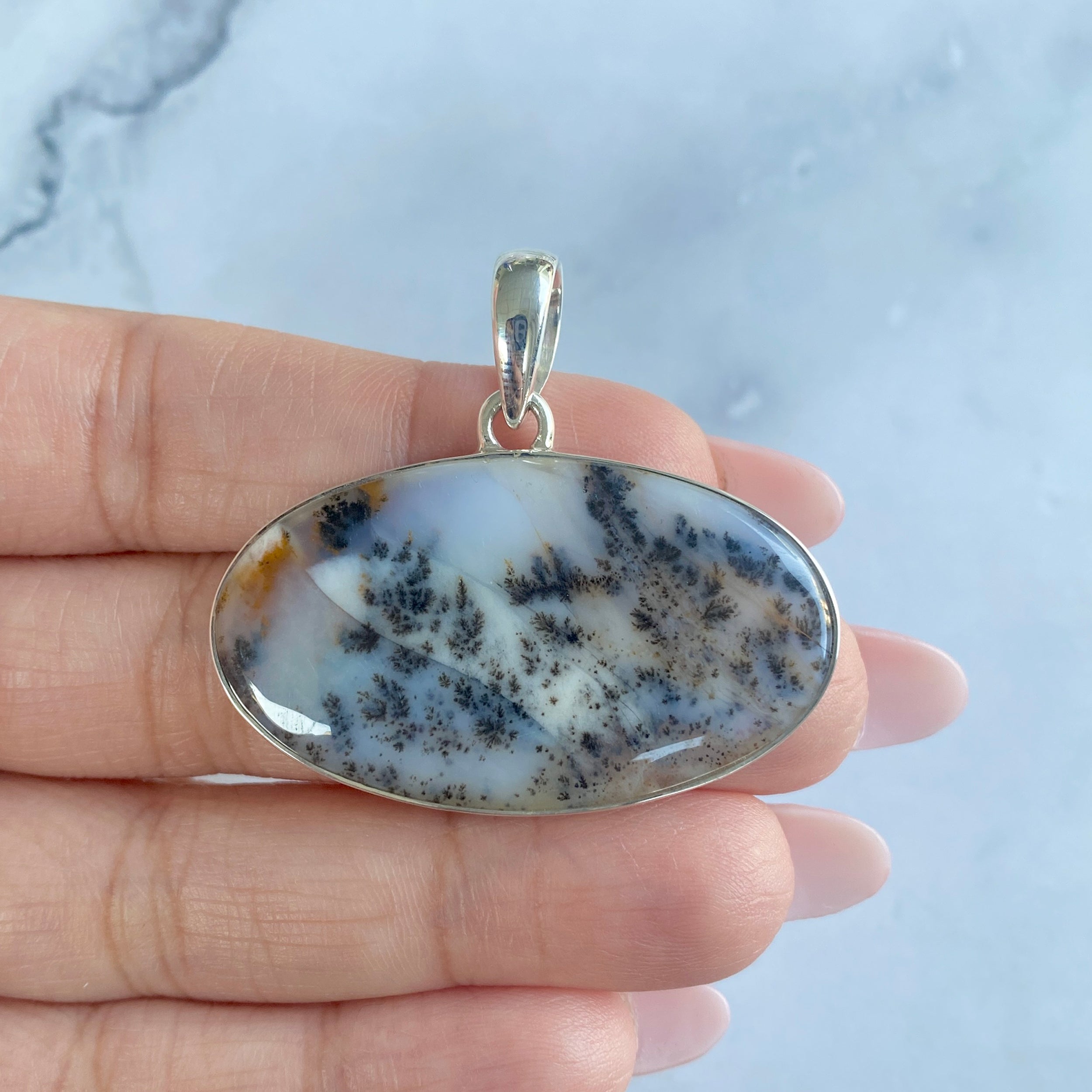 Russian Dendritic Agate Pendant-(RDA-P-19.)