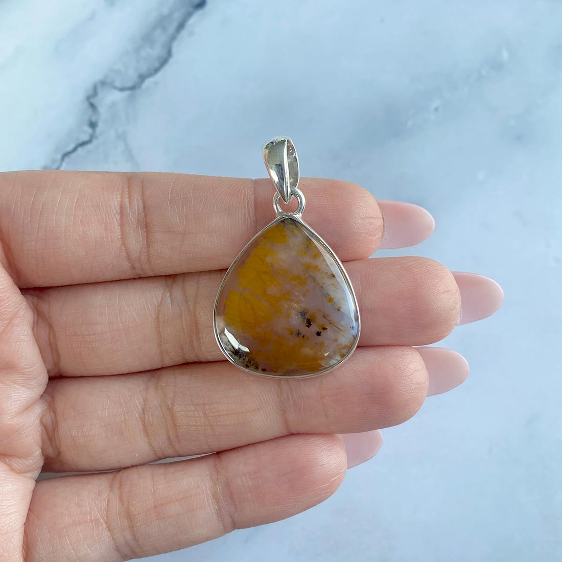 Russian Dendritic Agate Pendant-(RDA-P-21.)