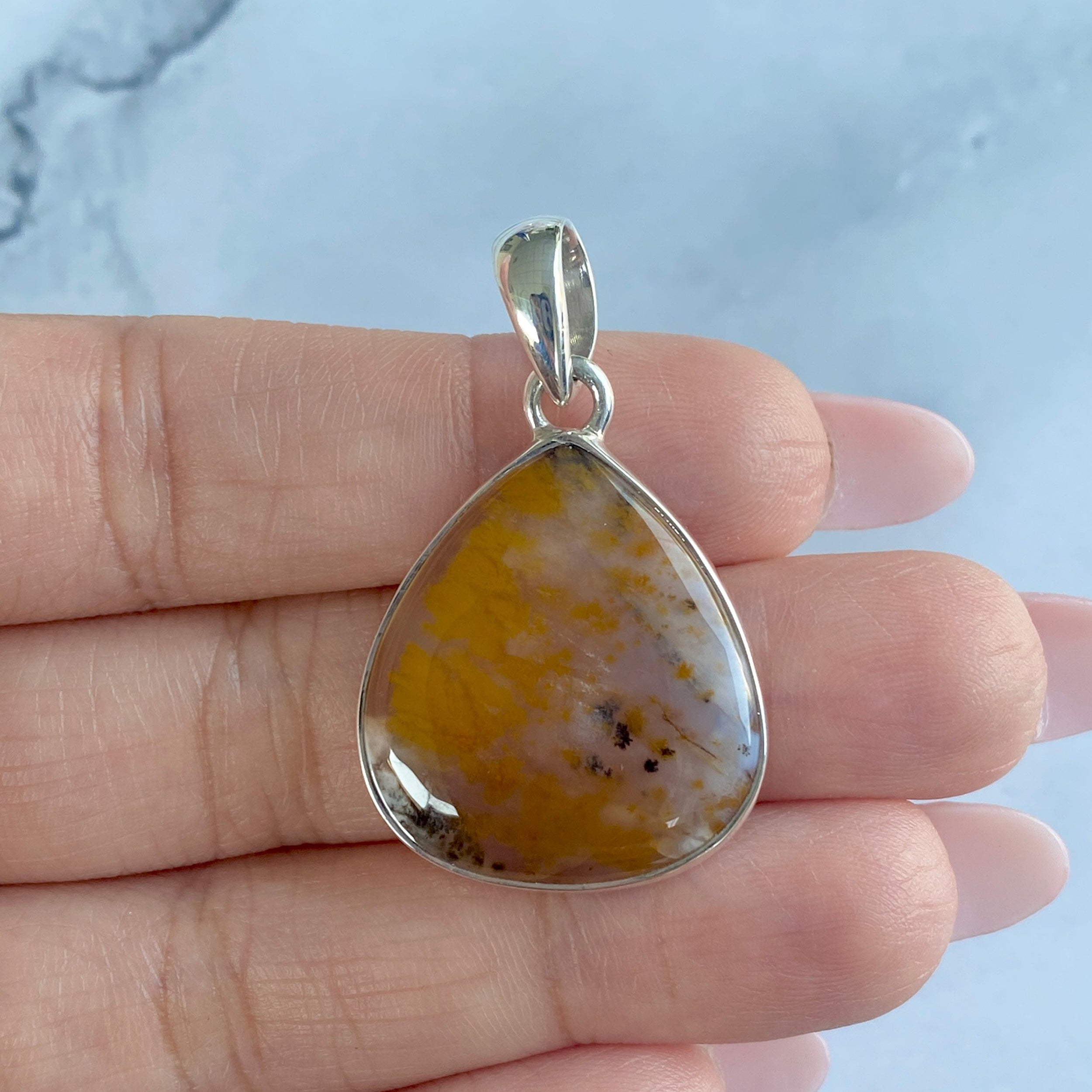 Russian Dendritic Agate Pendant-(RDA-P-21.)