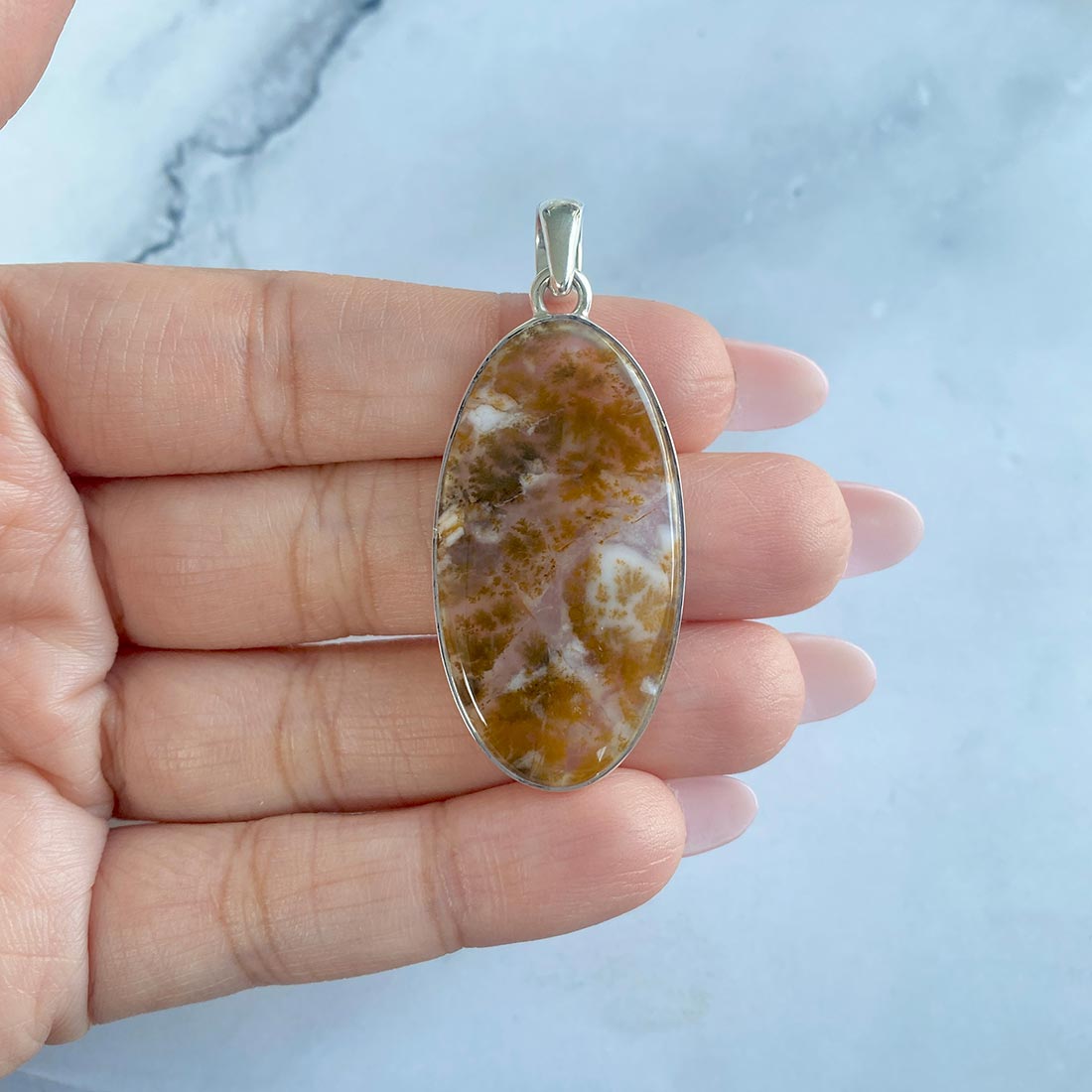 Russian Dendritic Agate Pendant-(RDA-P-23.)
